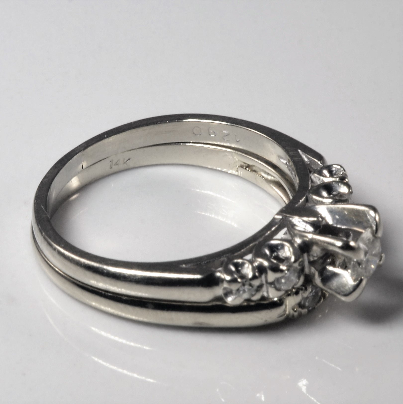 Retro Diamond Wedding Set | 0.37ctw | SZ 5.75 |