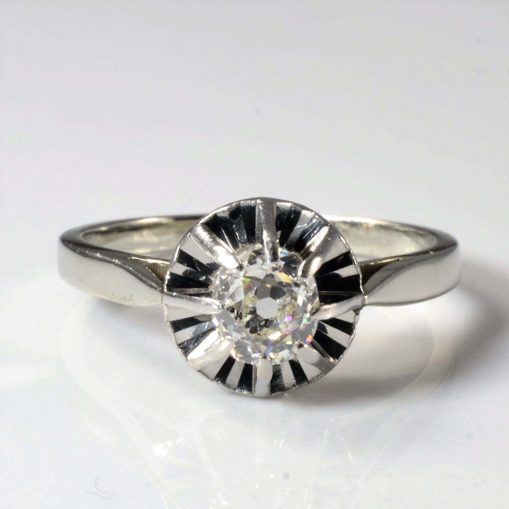 1940s Old Mine Solitaire Diamond Ring | 0.50ct | SZ 6.25 |