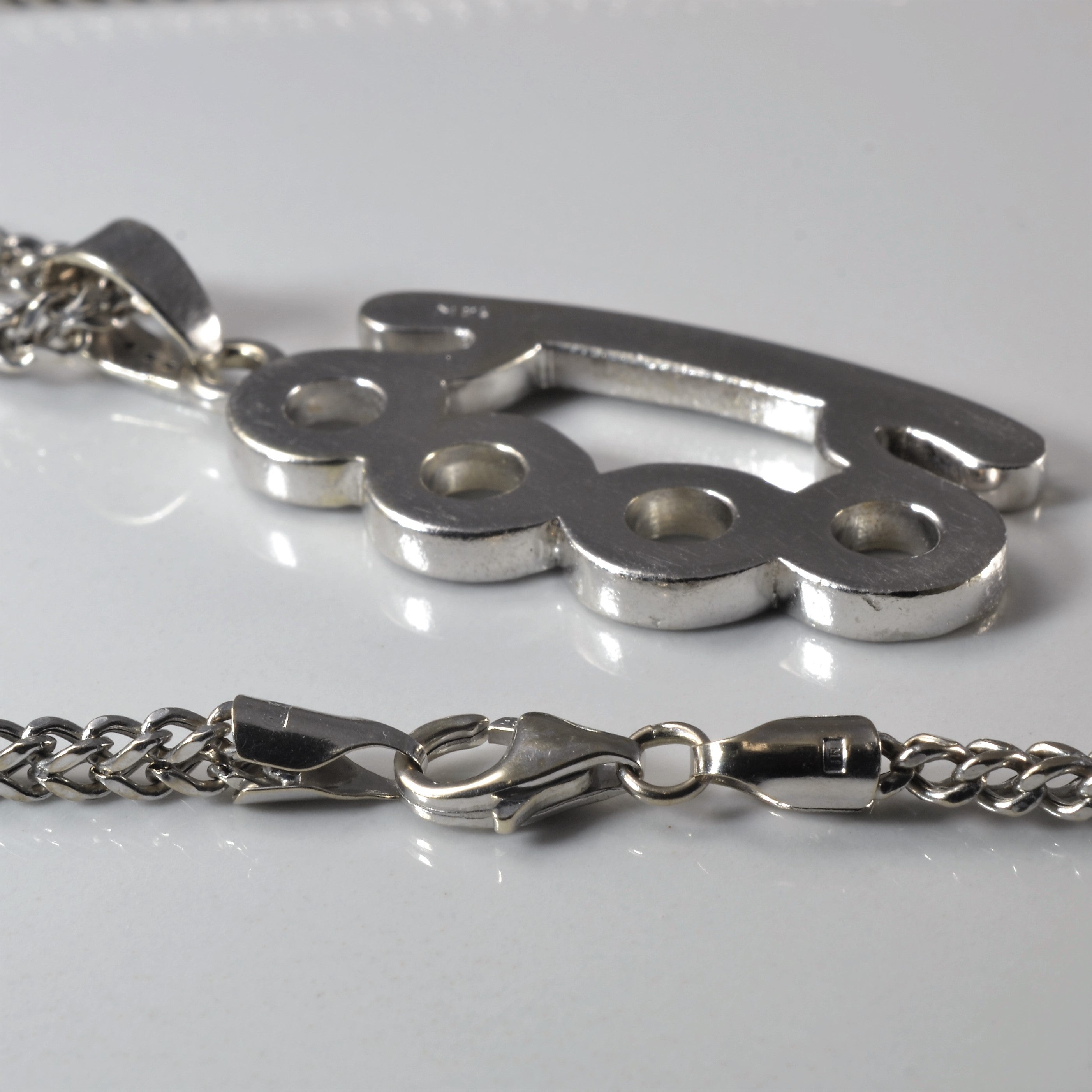 Diamond Brass Knuckle Necklace | 1.50ctw | 32" |
