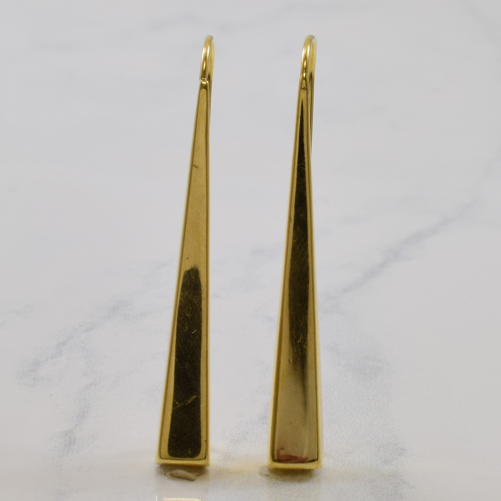Boucles d'oreilles pendantes à barre effilée |