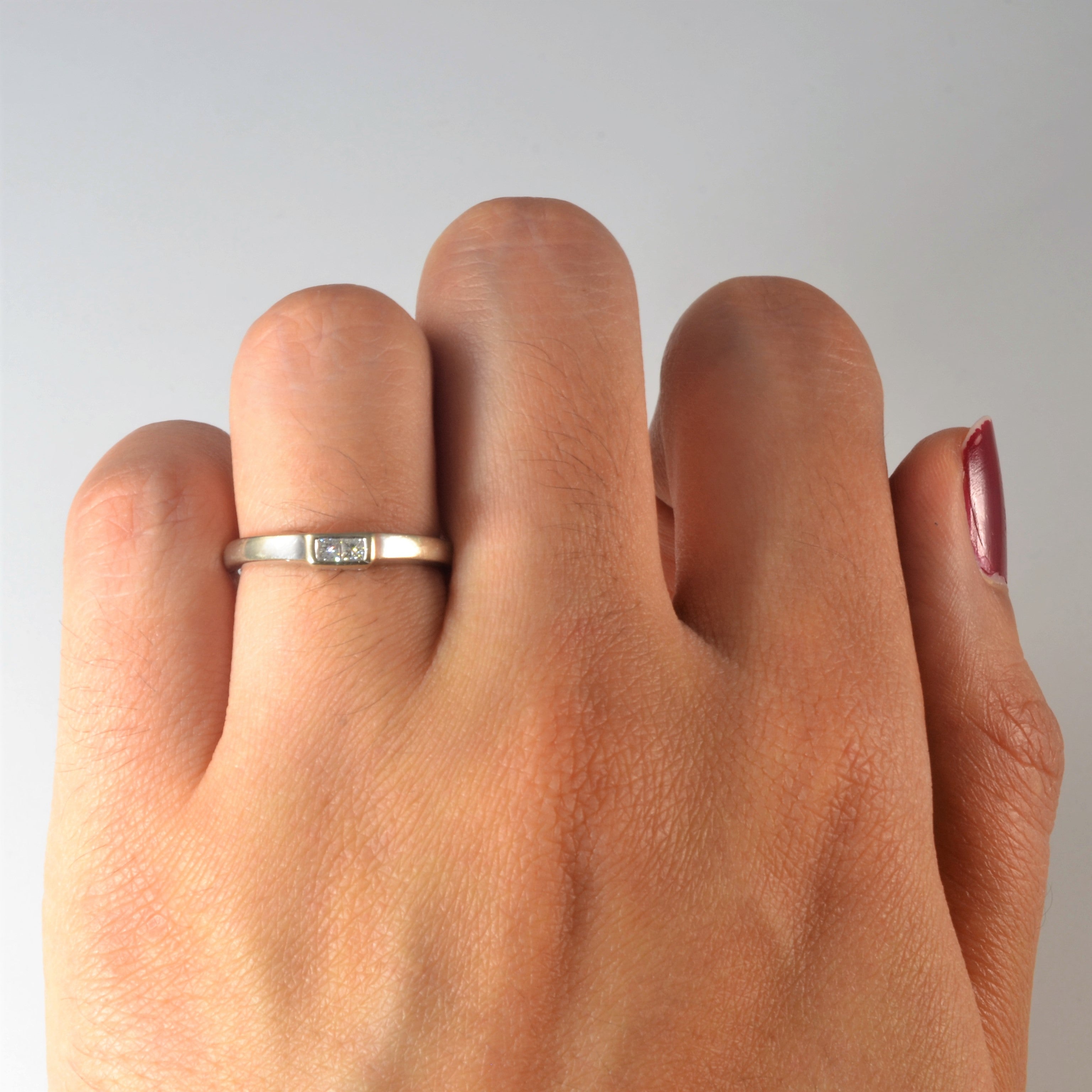 Tapered Two Stone Princess Diamond Band | 0.14ctw | SZ 5.25 |