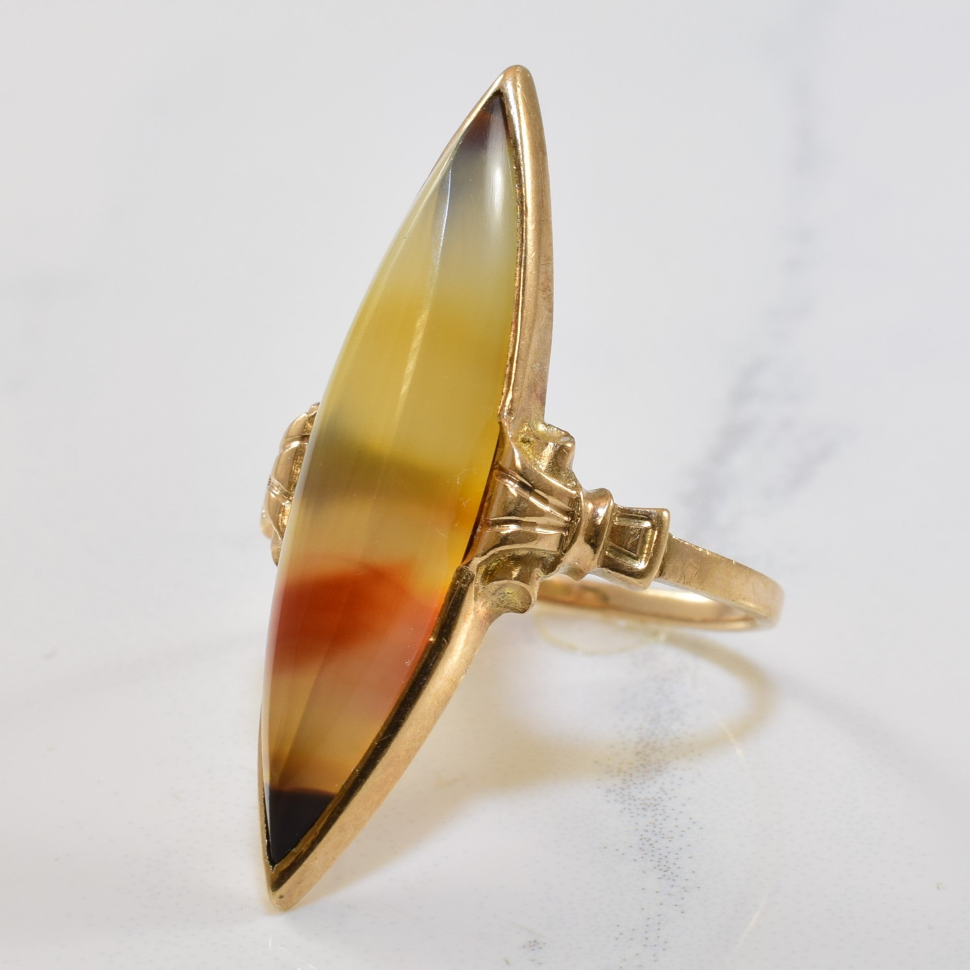 Marquise Agate Ring | 5.50ct | SZ 6 |