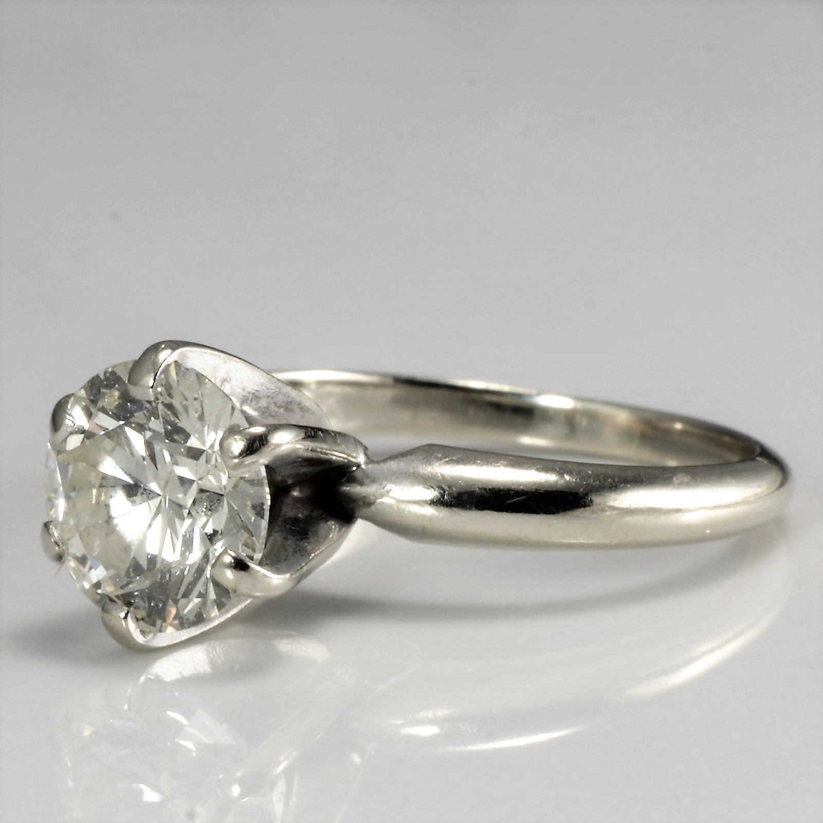 Bague de fiançailles solitaire en diamant serti haut | 1,49 ct | I1, M | Taille 4,5 |