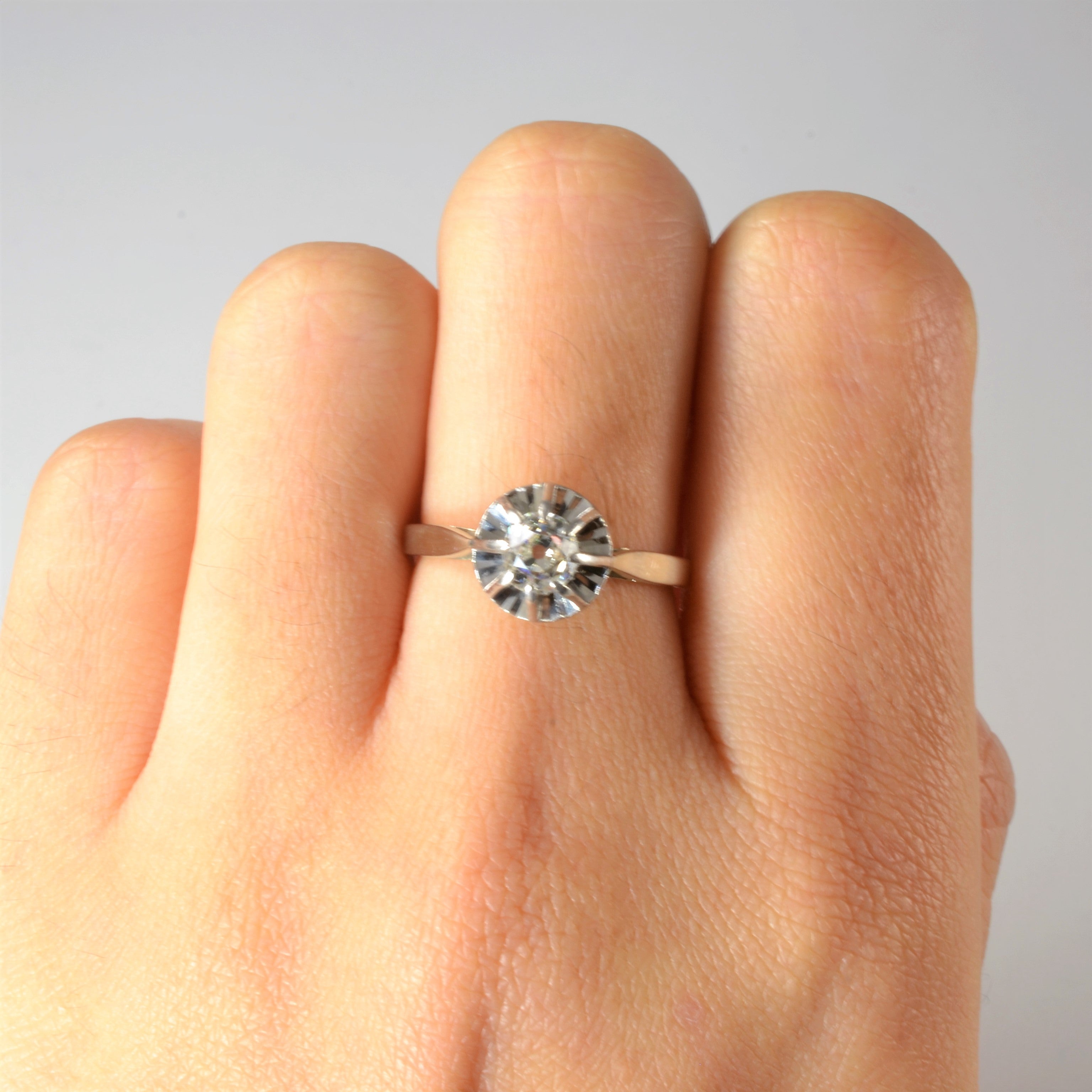 1940s Old Mine Solitaire Diamond Ring | 0.50ct | SZ 6.25 |