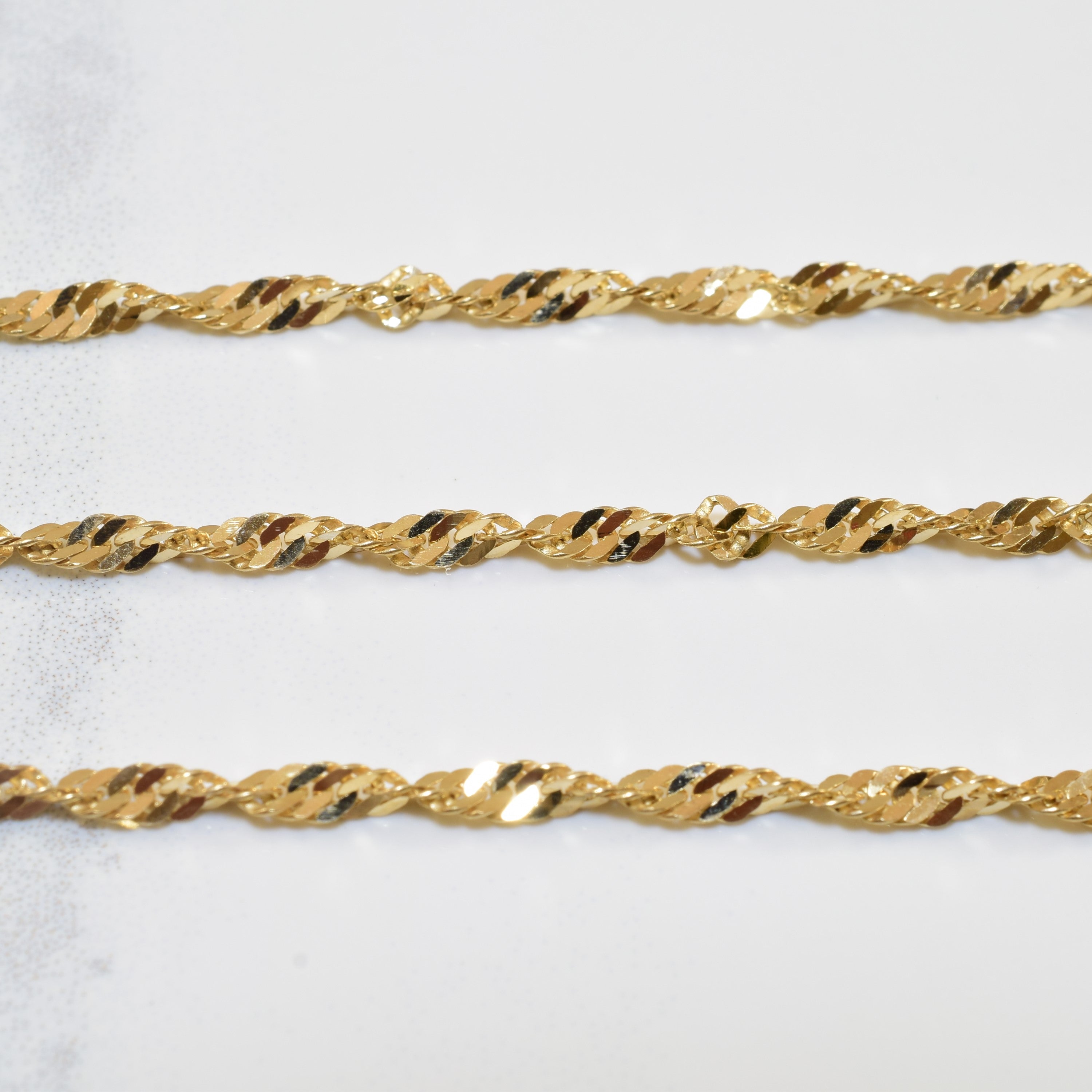 10k Yellow Gold Singapore Chain | 18" |