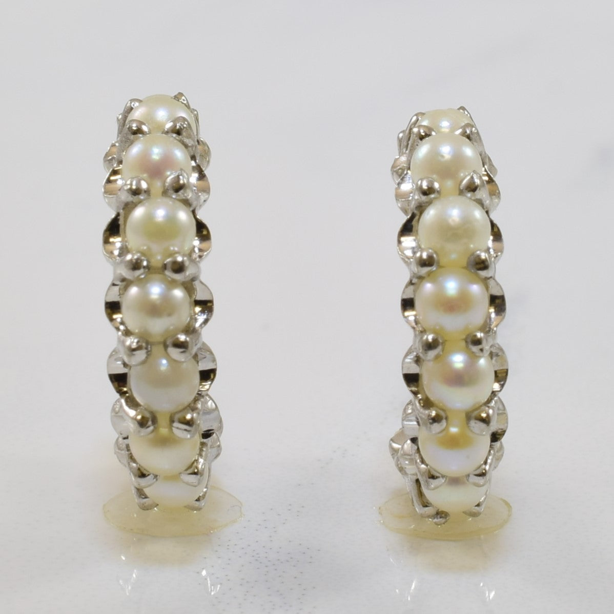 Boucles d'oreilles créoles en perles de culture | 2,00 ct |