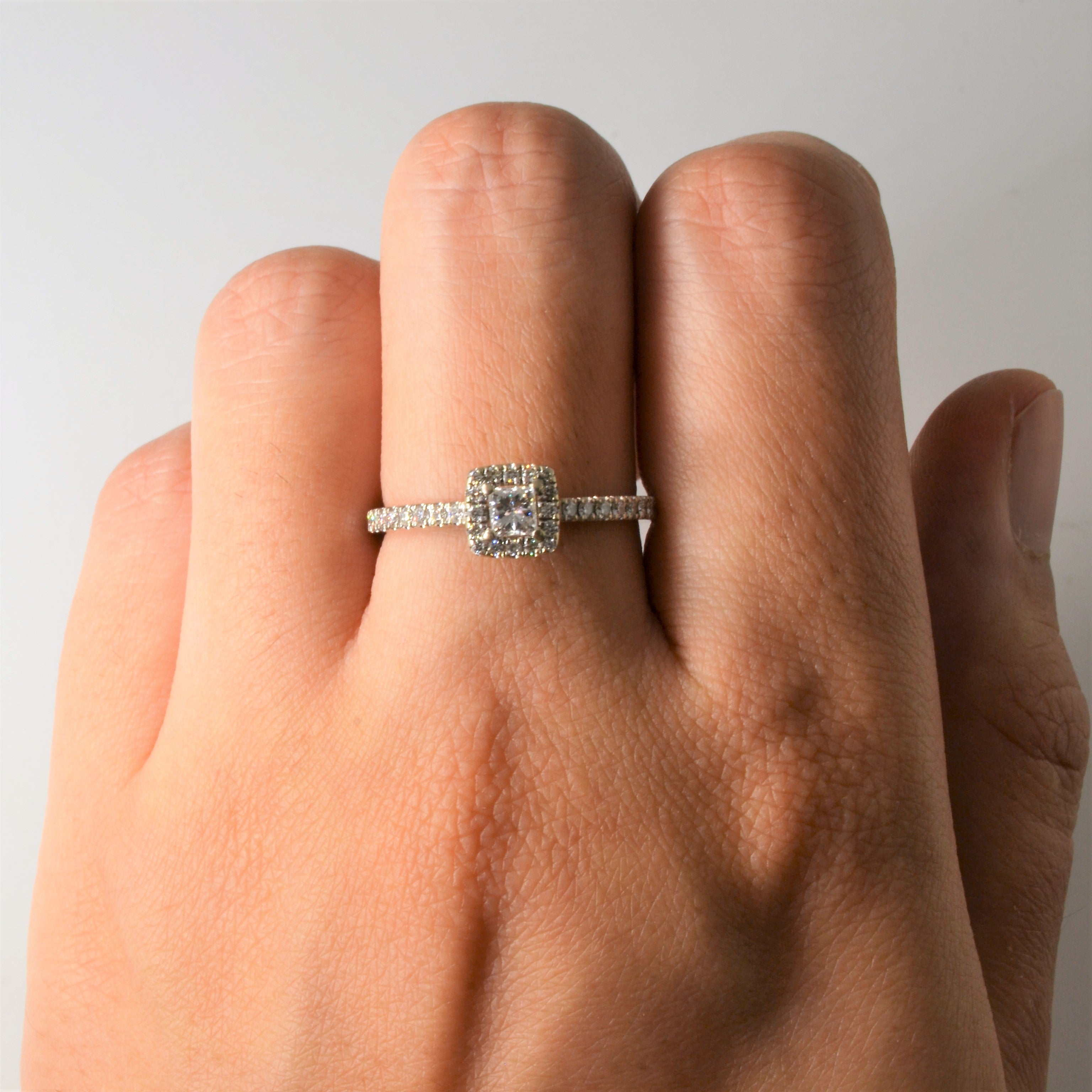 Princess Halo Diamond Ring | 0.64ctw | SZ 8 |