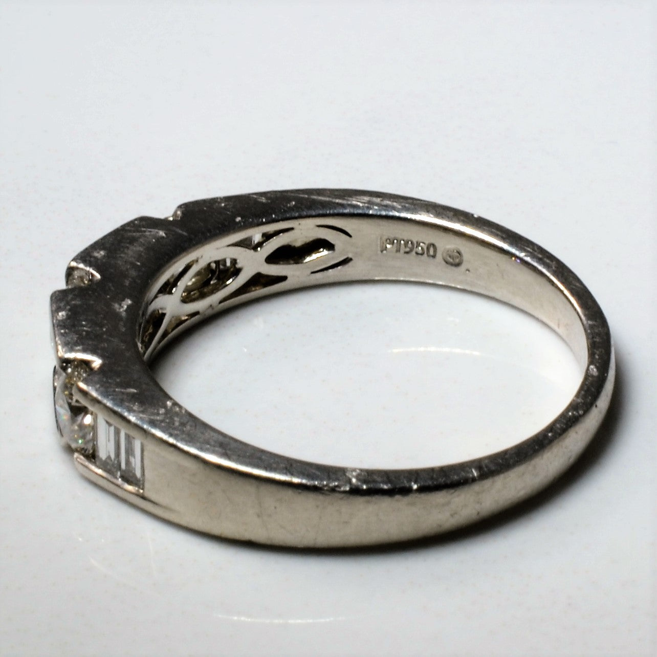 Three Stone Featured Baguette Diamond Band | 0.96ctw | SZ 8.5 |