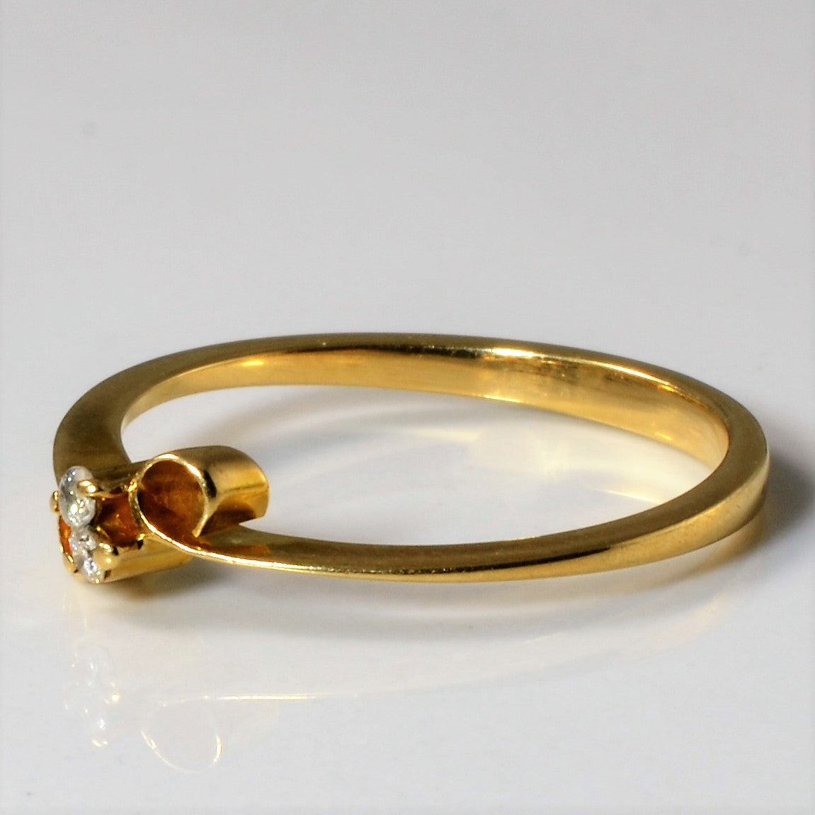Two Stone Diamond Bypass Ring | 0.03ctw | SZ 7 |