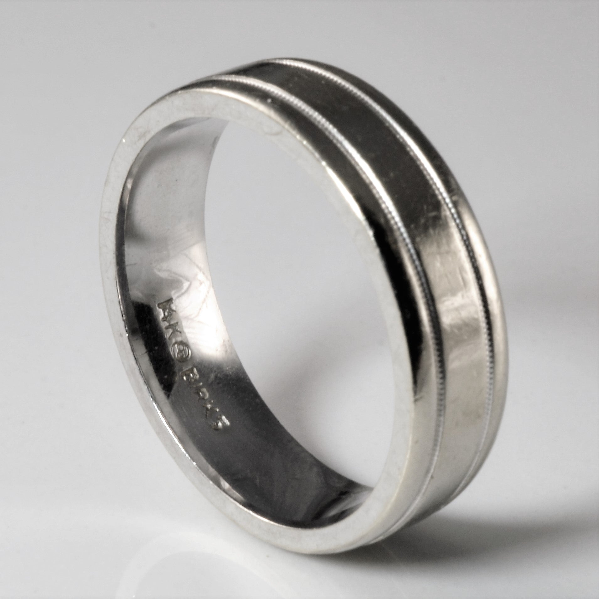 Birks' White Gold Wedding Band | SZ 10 |