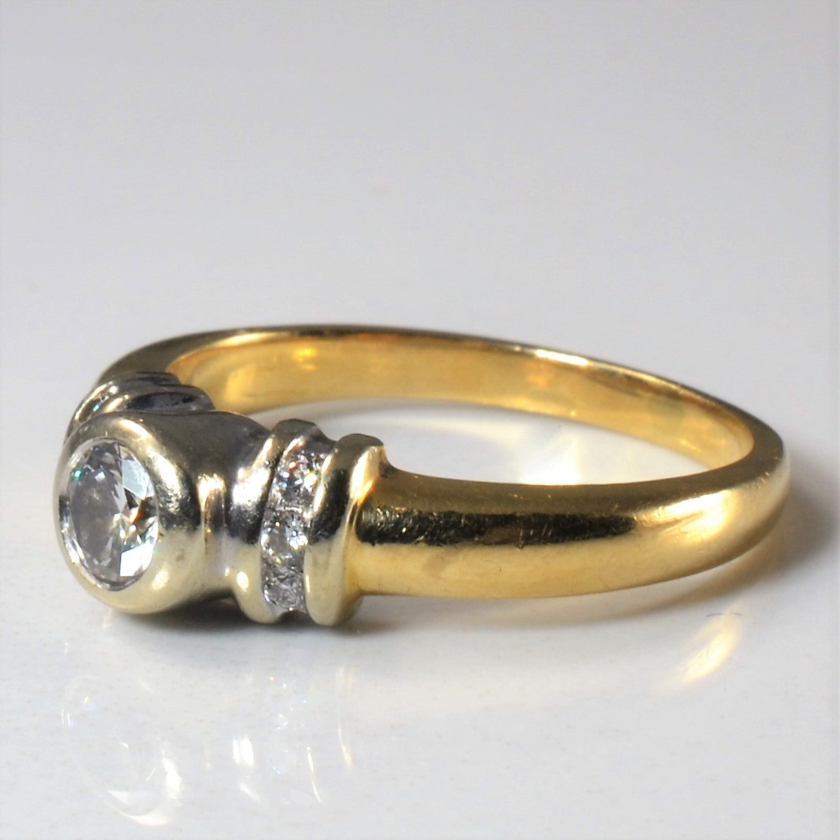 Bezel Set Diamond Ring | 0.39ctw | SZ 6.75 |