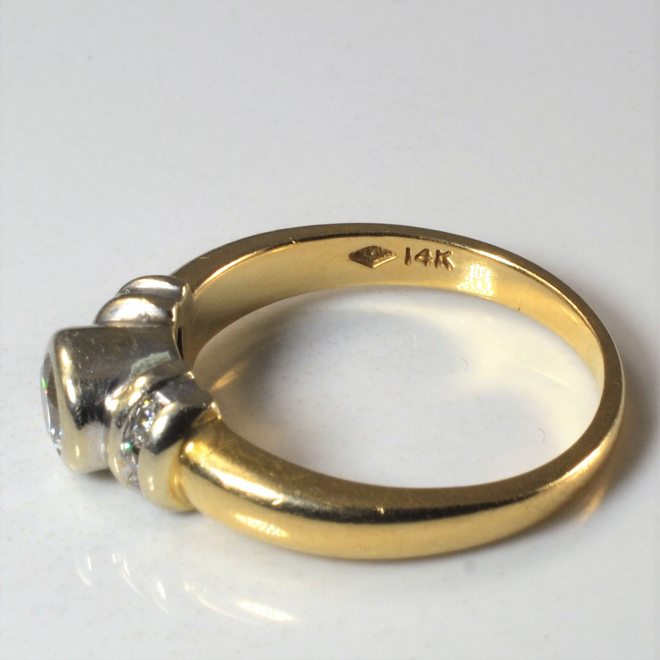 Bezel Set Diamond Ring | 0.39ctw | SZ 6.75 |