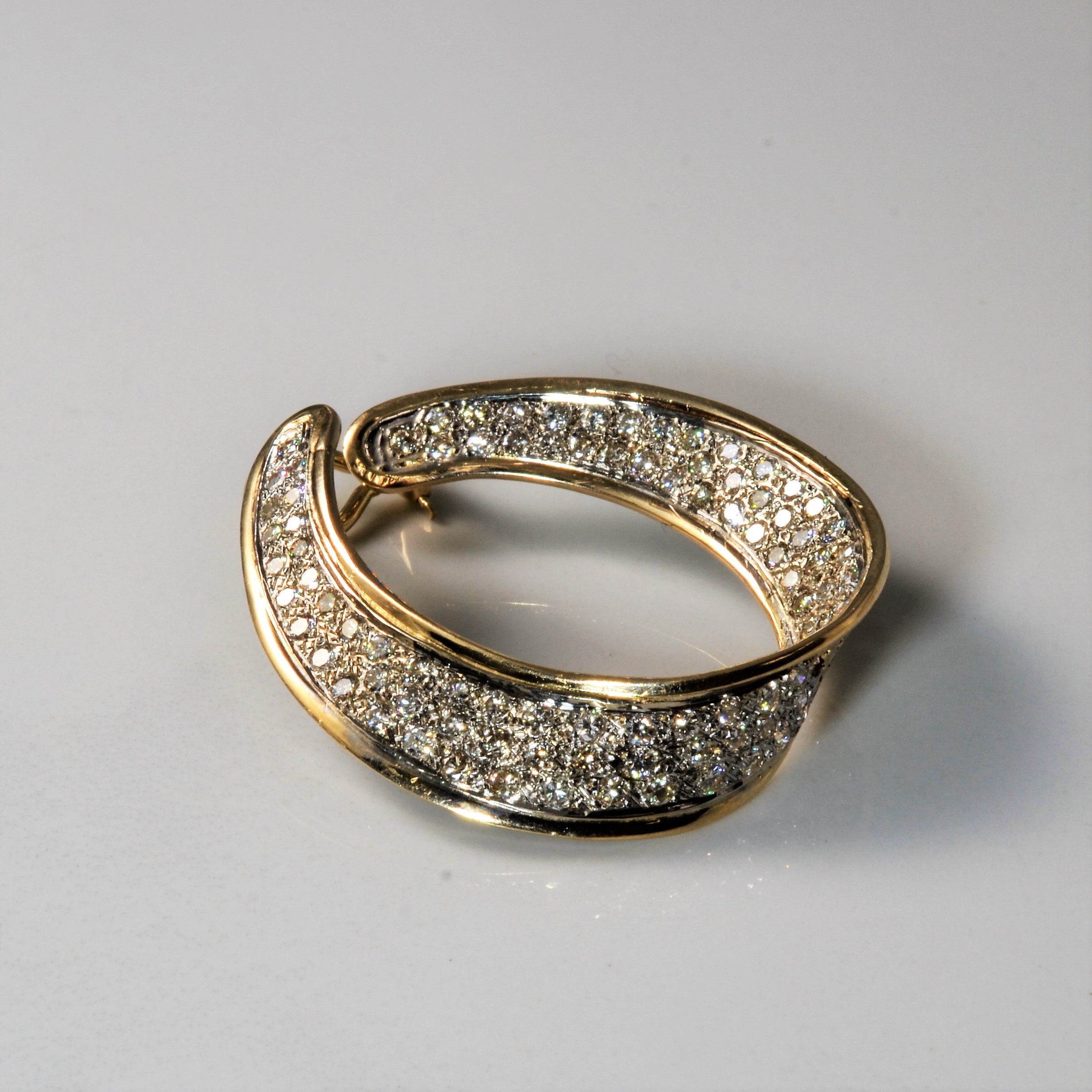 Inside Out Diamond Wave Hoop Earrings | 3.88ctw |