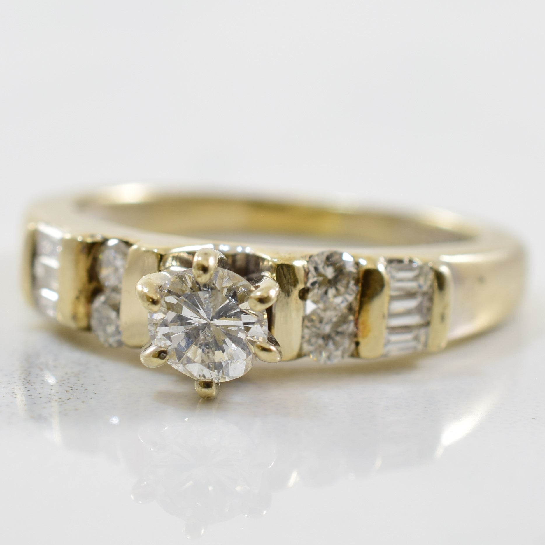 High Set Diamond Engagement Ring | 0.46 ctw | SZ 4.75
