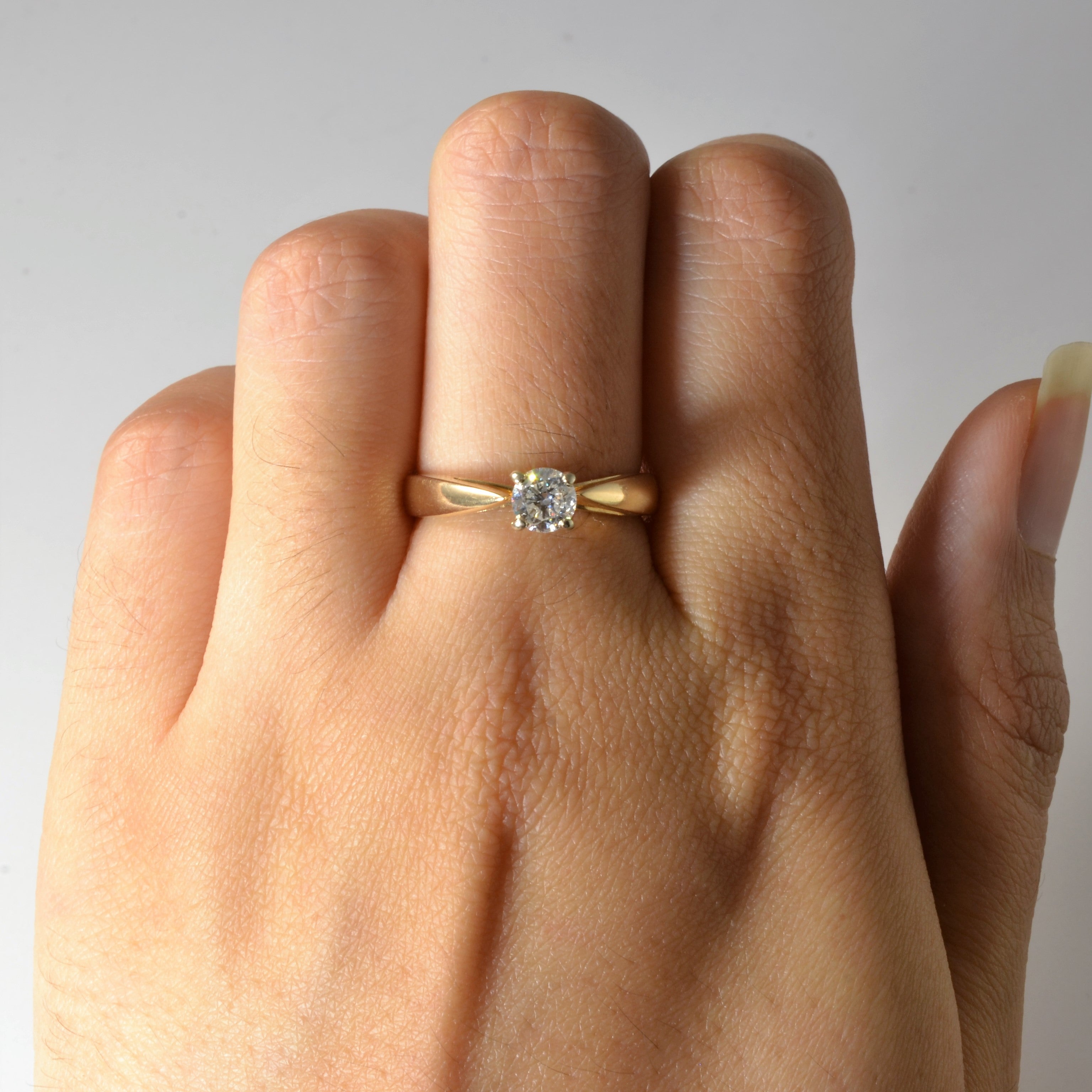 Solitaire Diamond Engagement Ring | 0.46ct | SZ 7 |