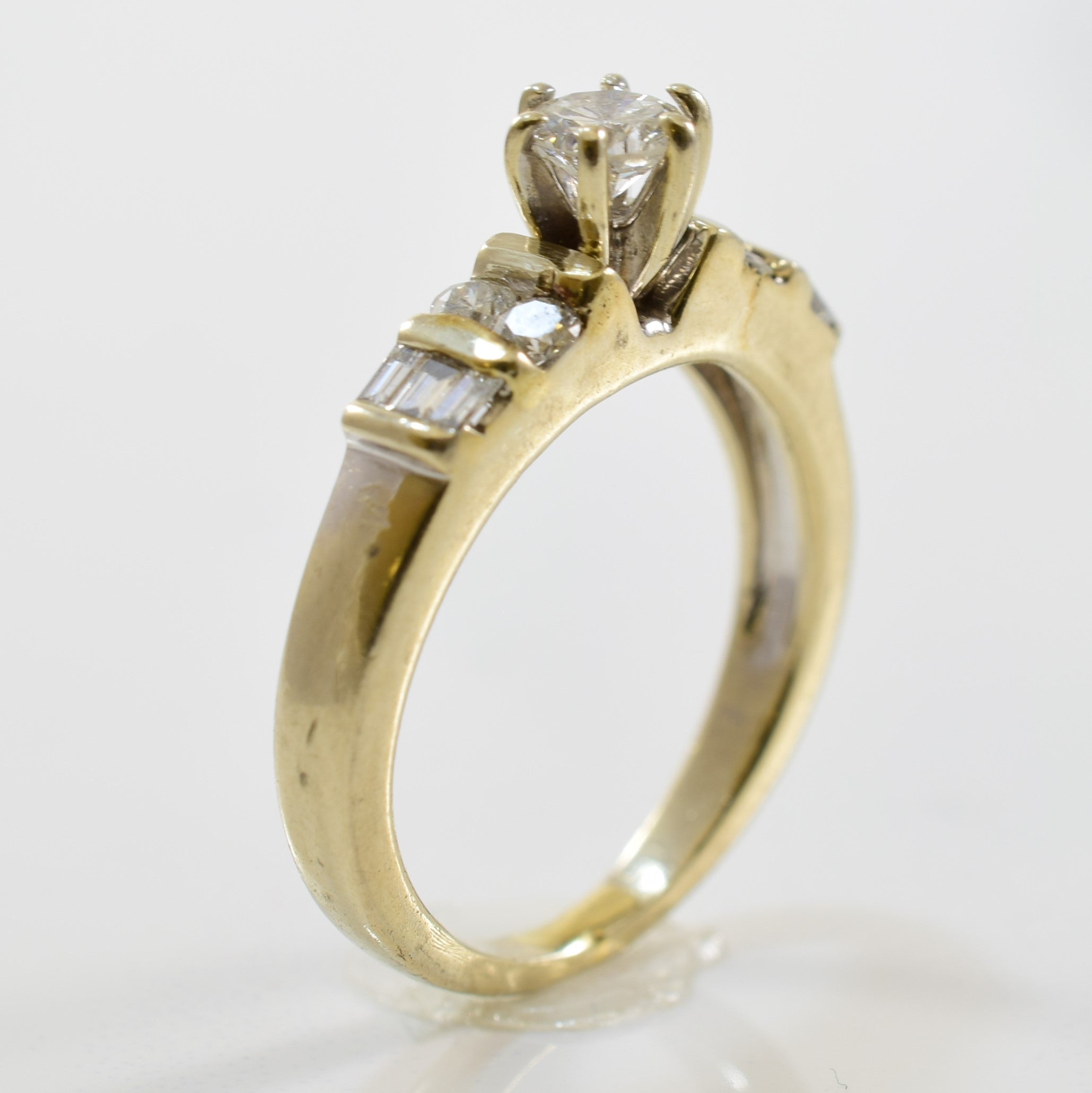 High Set Diamond Engagement Ring | 0.46 ctw | SZ 4.75