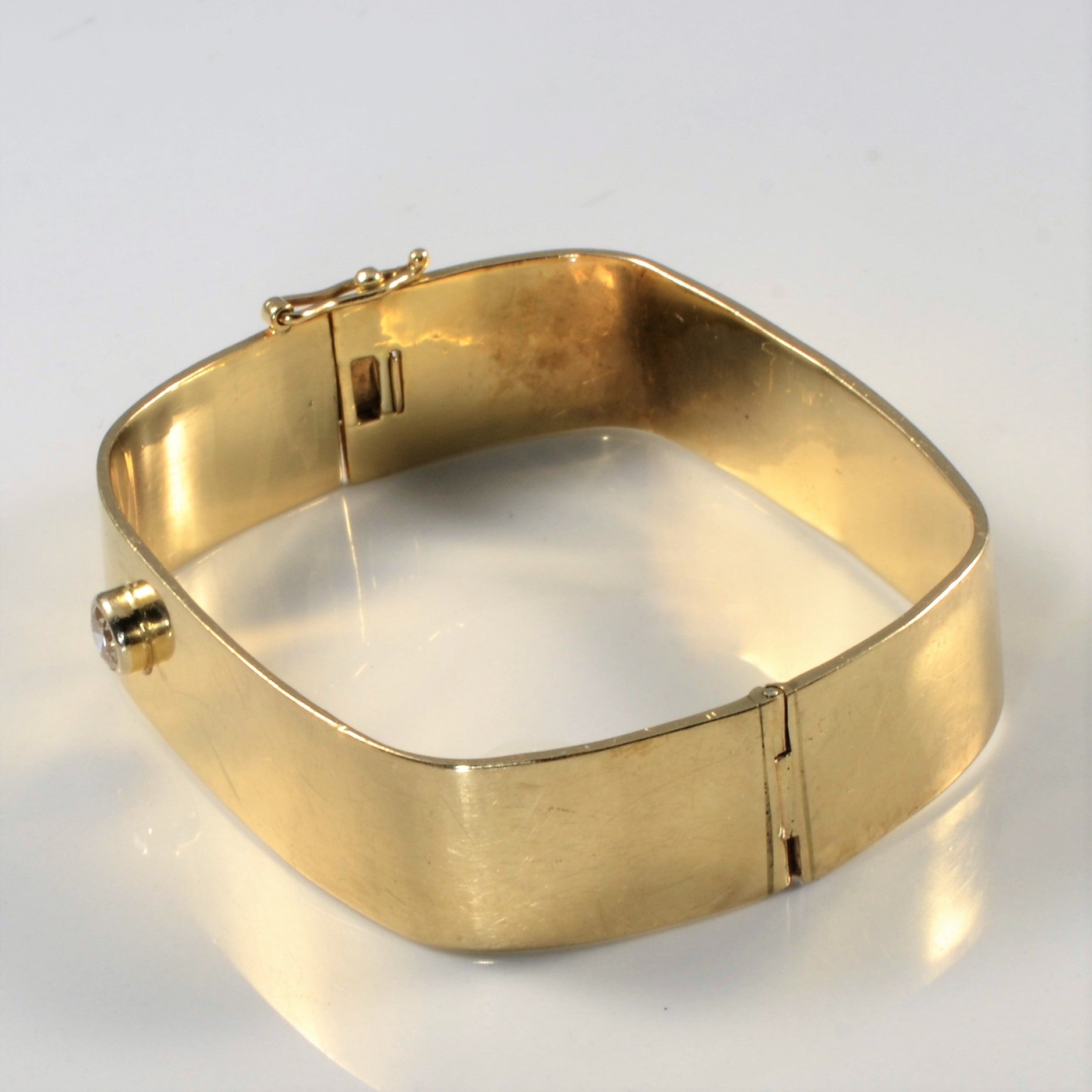 Bezel Set Solitaire Diamond Bangle | 0.45ct | 7" |
