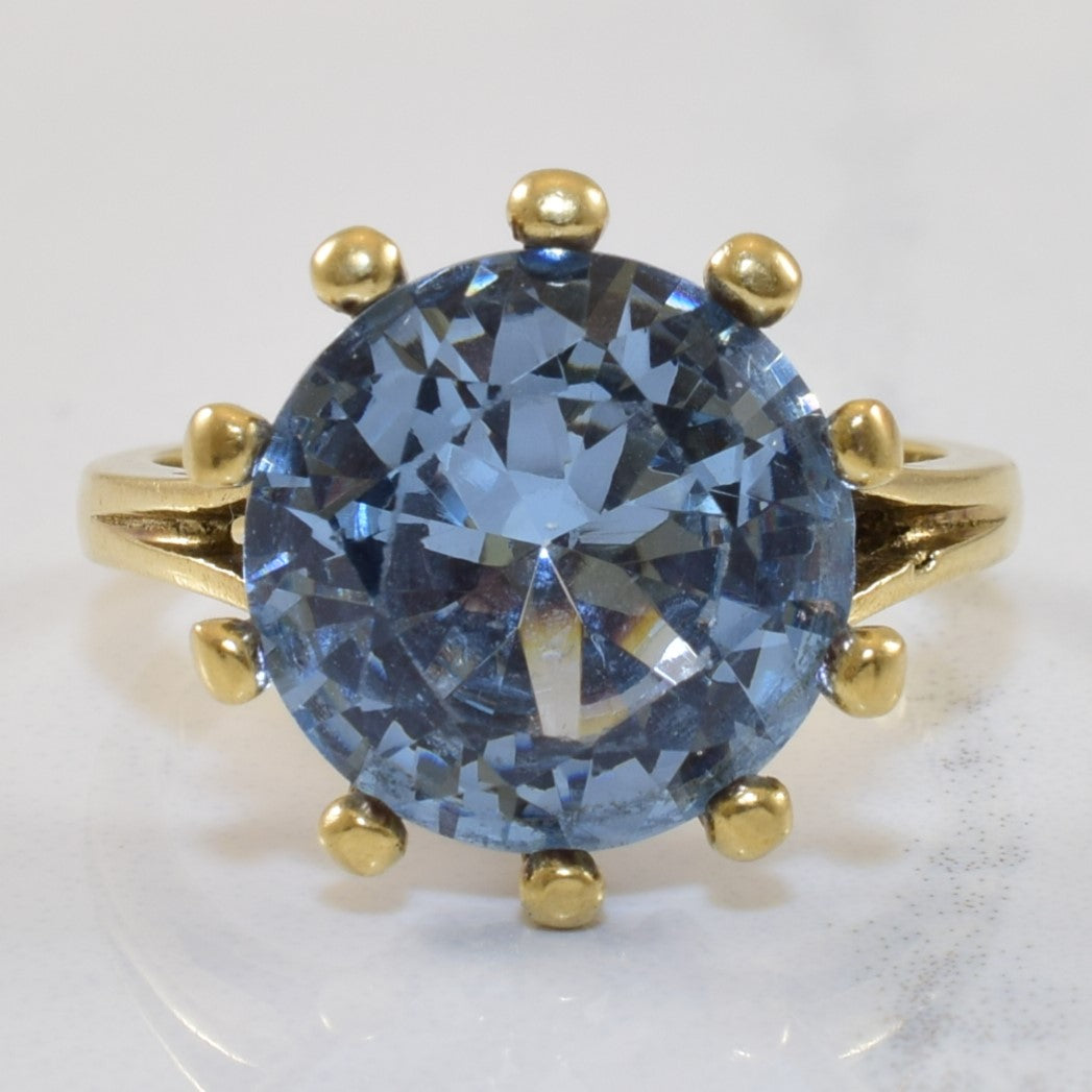 Solitaire Synthetic Spinel Ring | 6.25ct | SZ 6.5 |