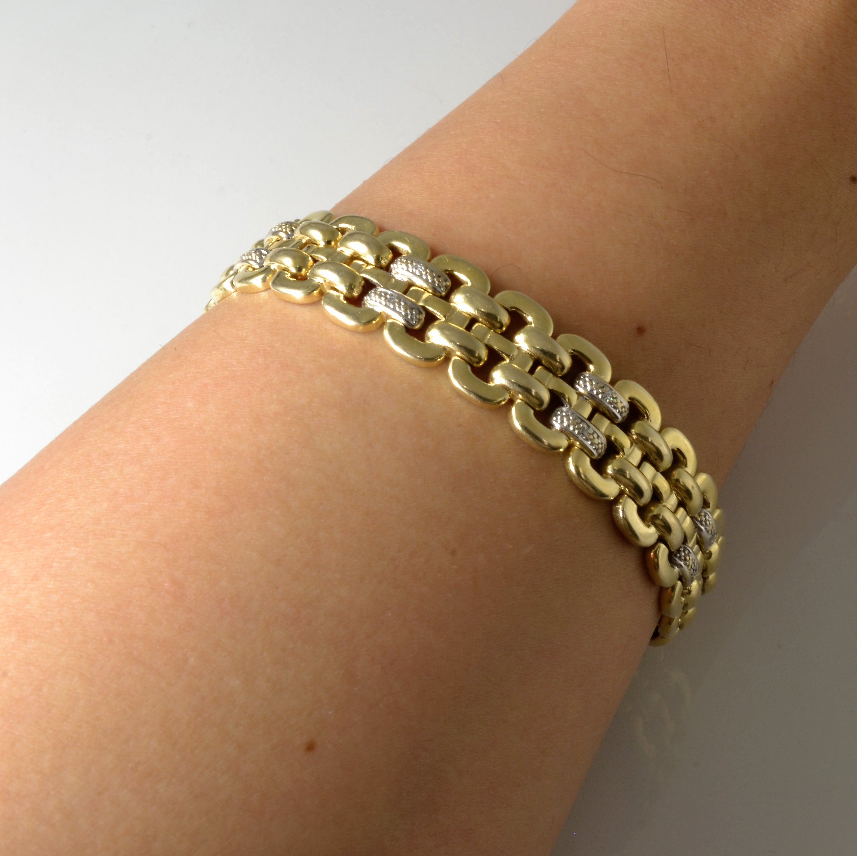 Interlocking Diamond Chain Bracelet | 0.12ctw | 7.5"|