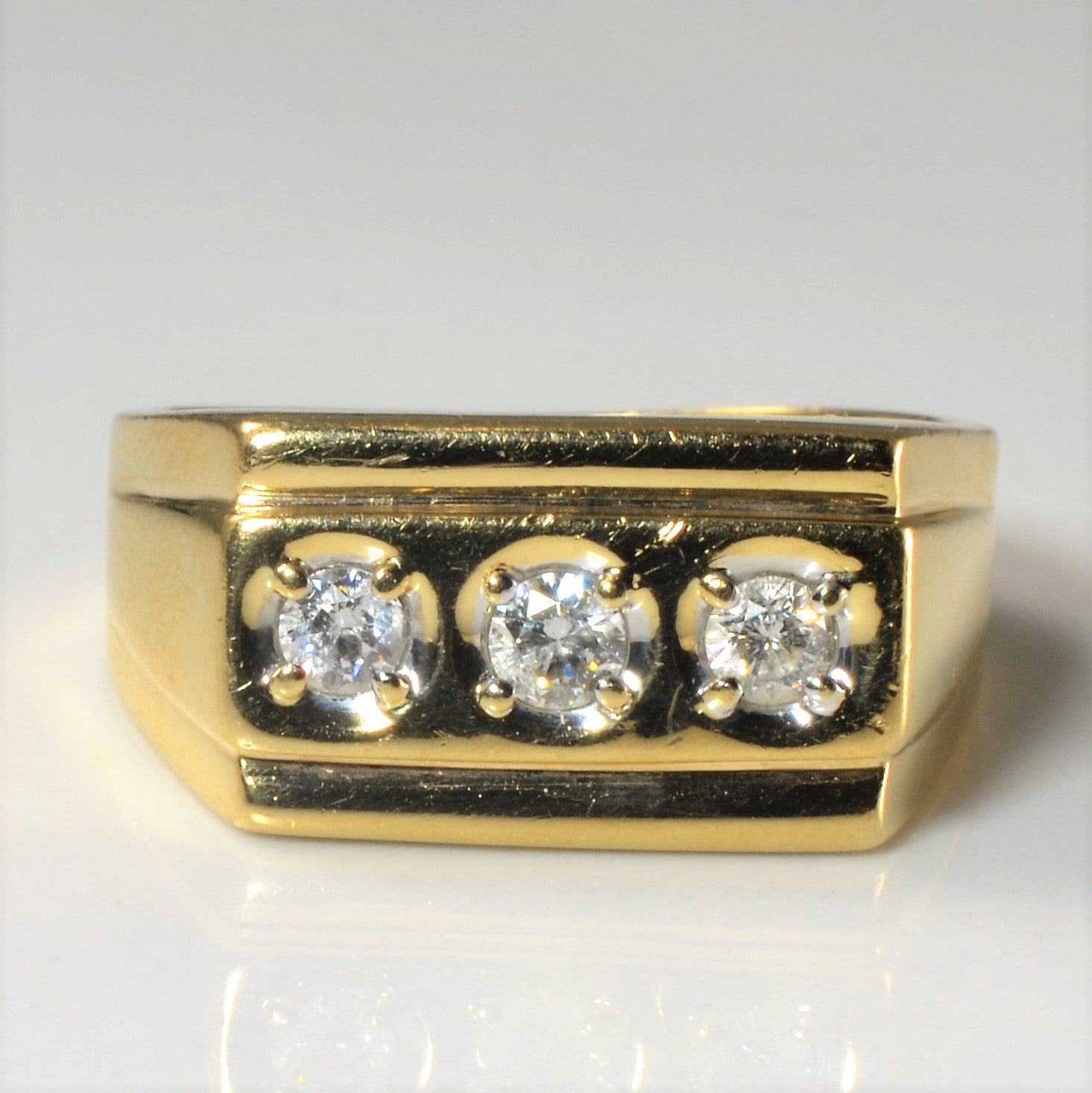 Bague trois diamants | 0,27 ct | Taille 8 |