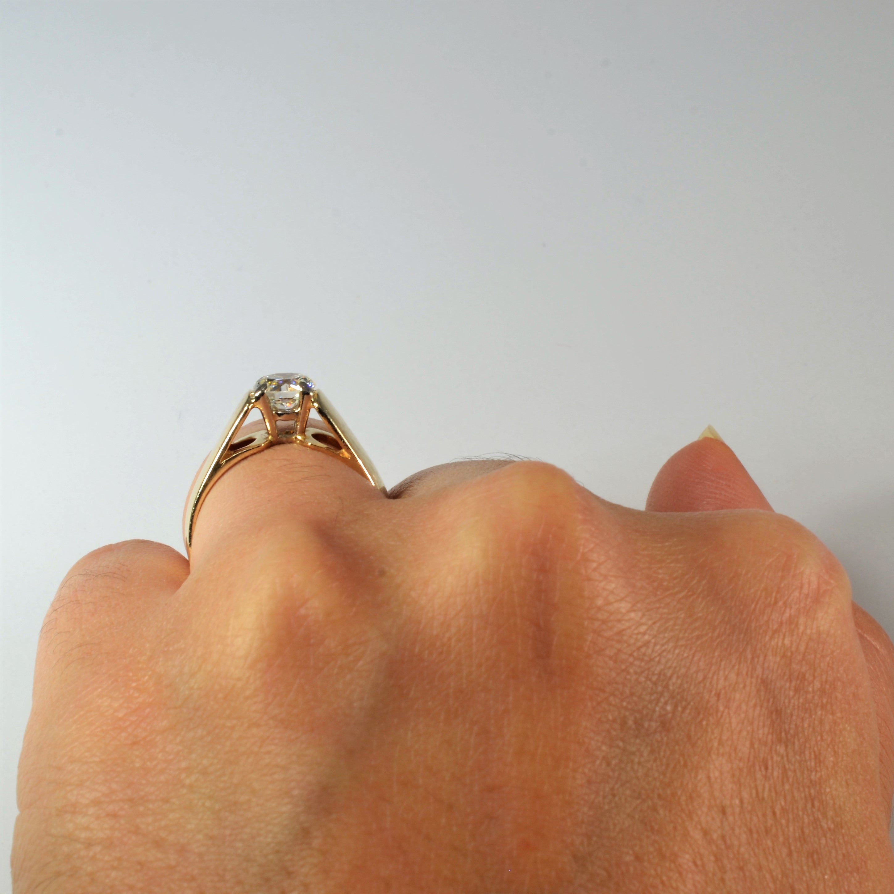 Wide Band Old European Diamond Ring | 0.68ct | SZ 5.75 |