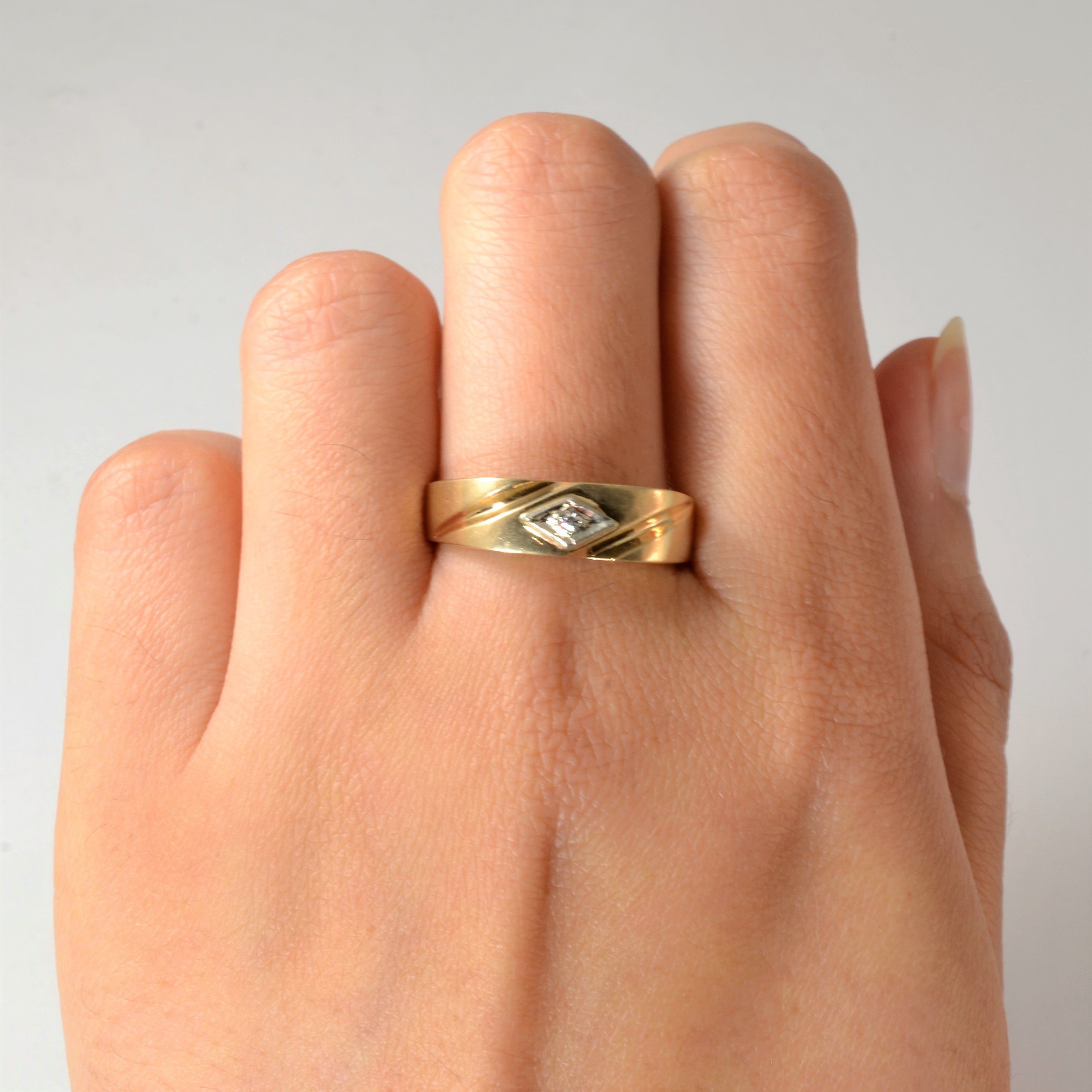 Bague solitaire en diamant | 0,025 ct | Taille 9,75 |