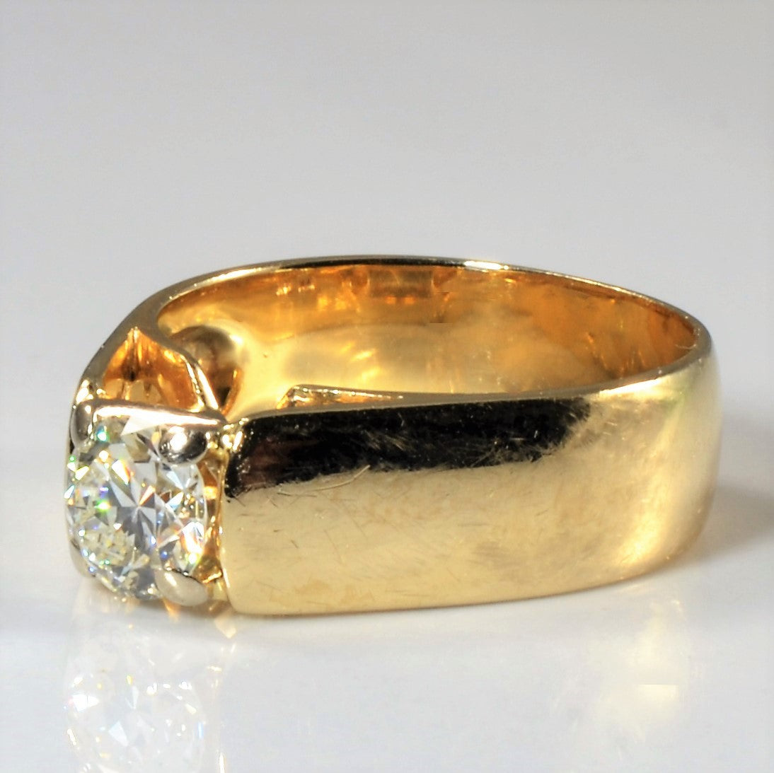 Wide Band Old European Diamond Ring | 0.68ct | SZ 5.75 |