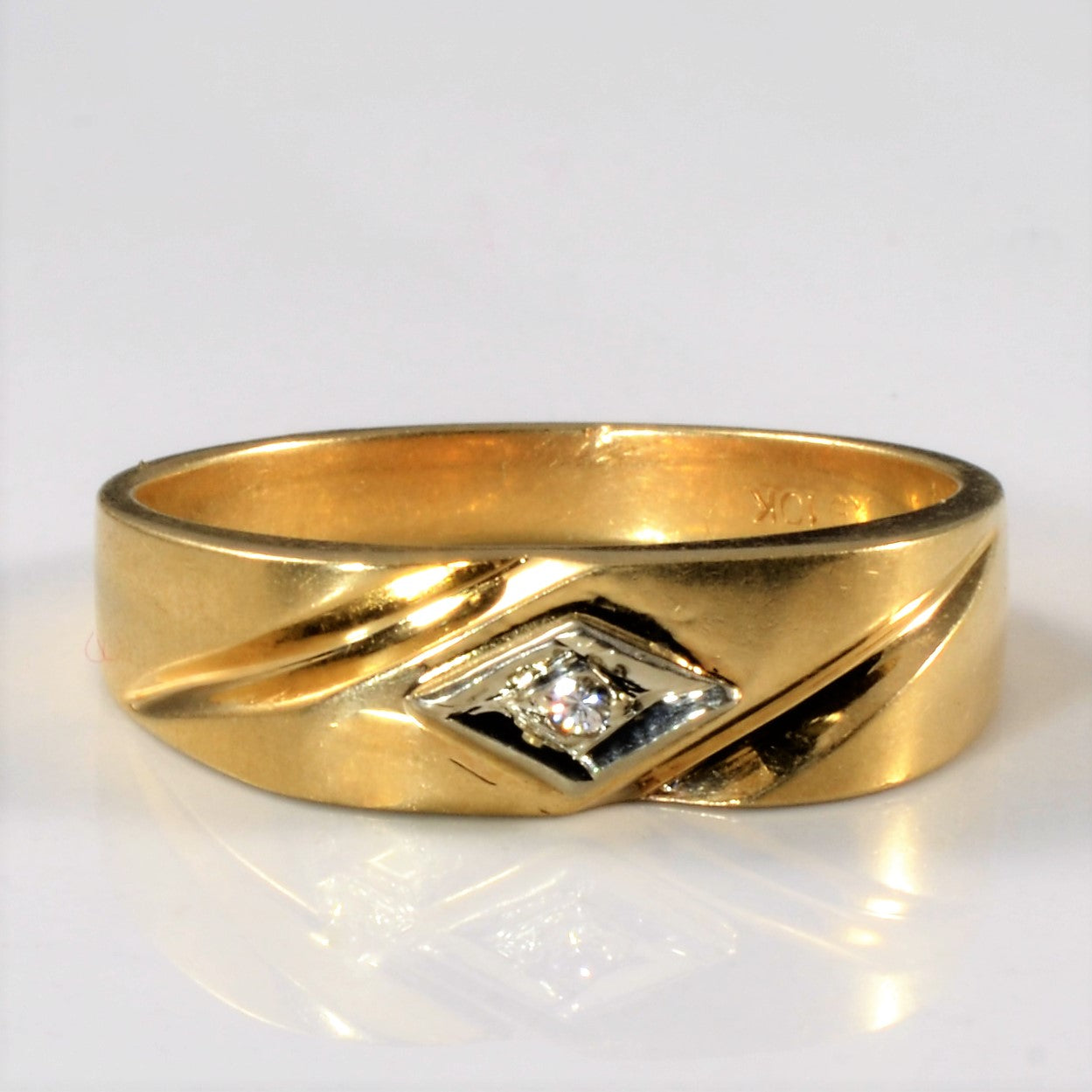 Bague solitaire en diamant | 0,025 ct | Taille 9,75 |