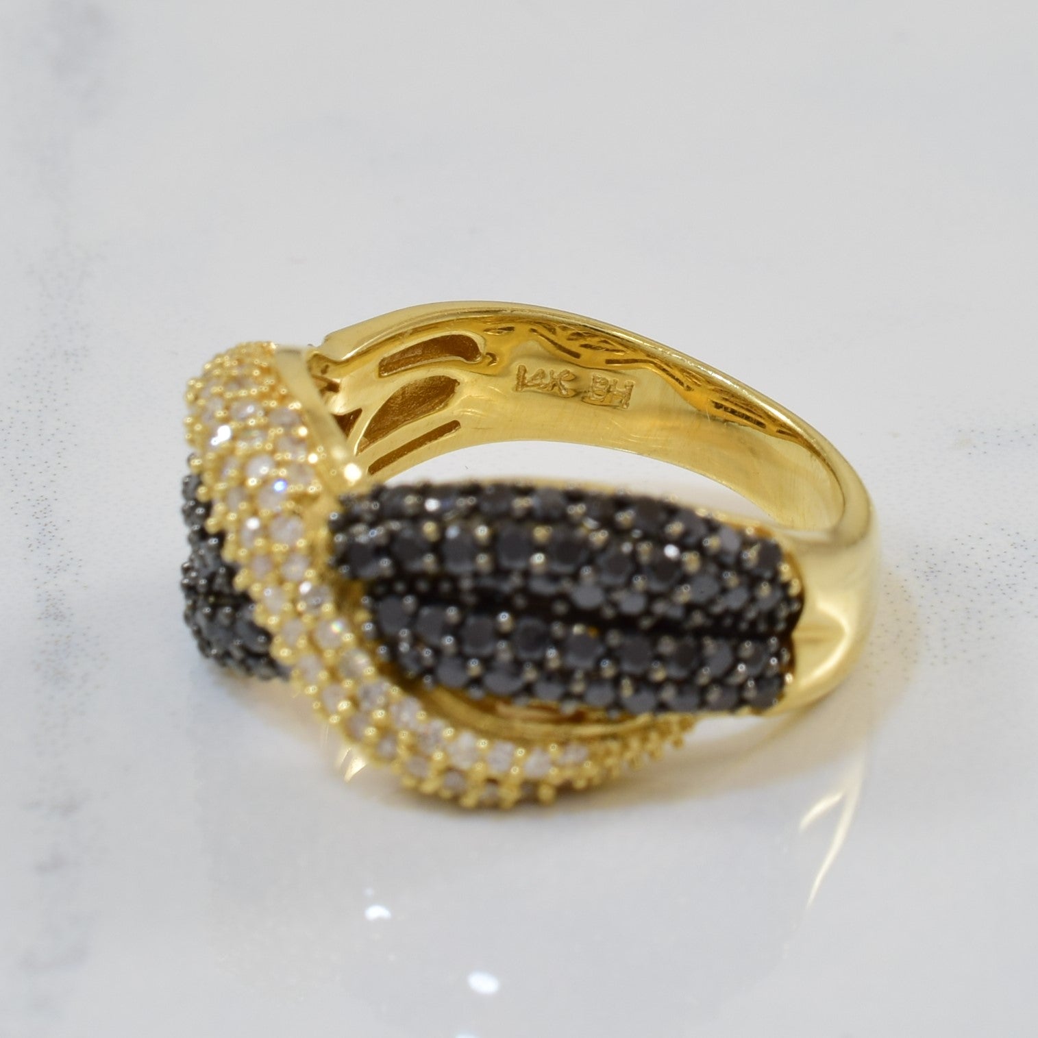 Effy' Black Diamond Overlay Ring | 1.06ctw | SZ 7 |