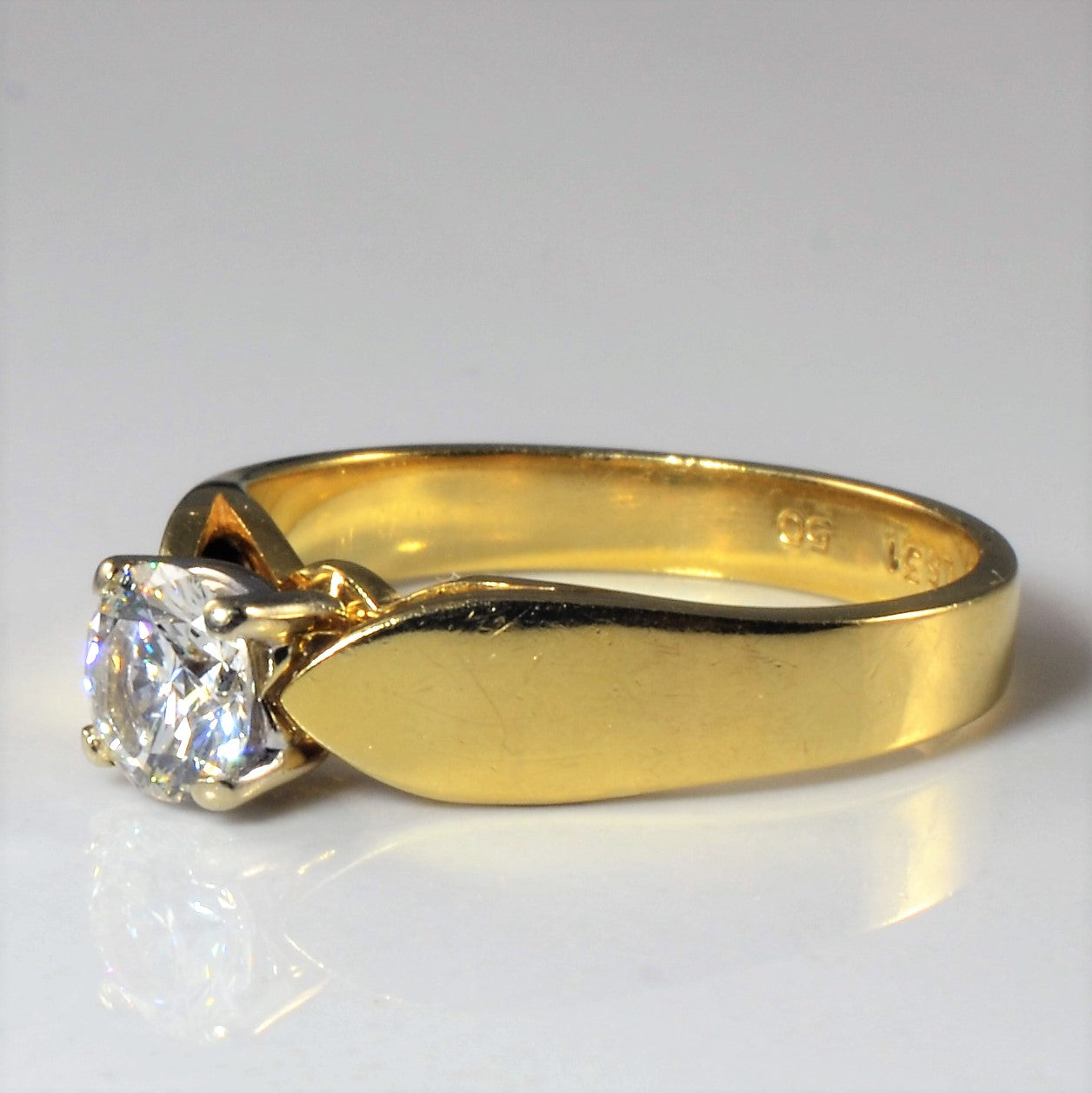 Tapered Solitaire Diamond Engagement Ring | 0.50ct | SZ 6 |