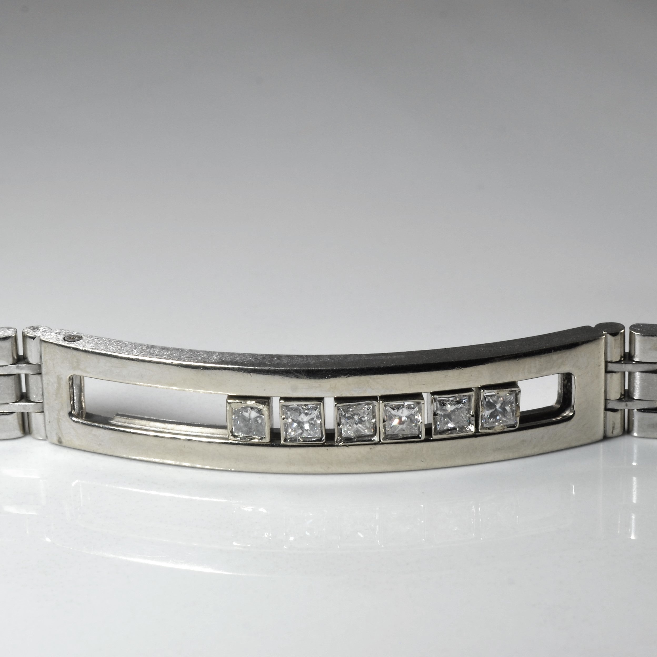 Princess Diamond Slider Bracelet | 1.26ctw | 8.5" |