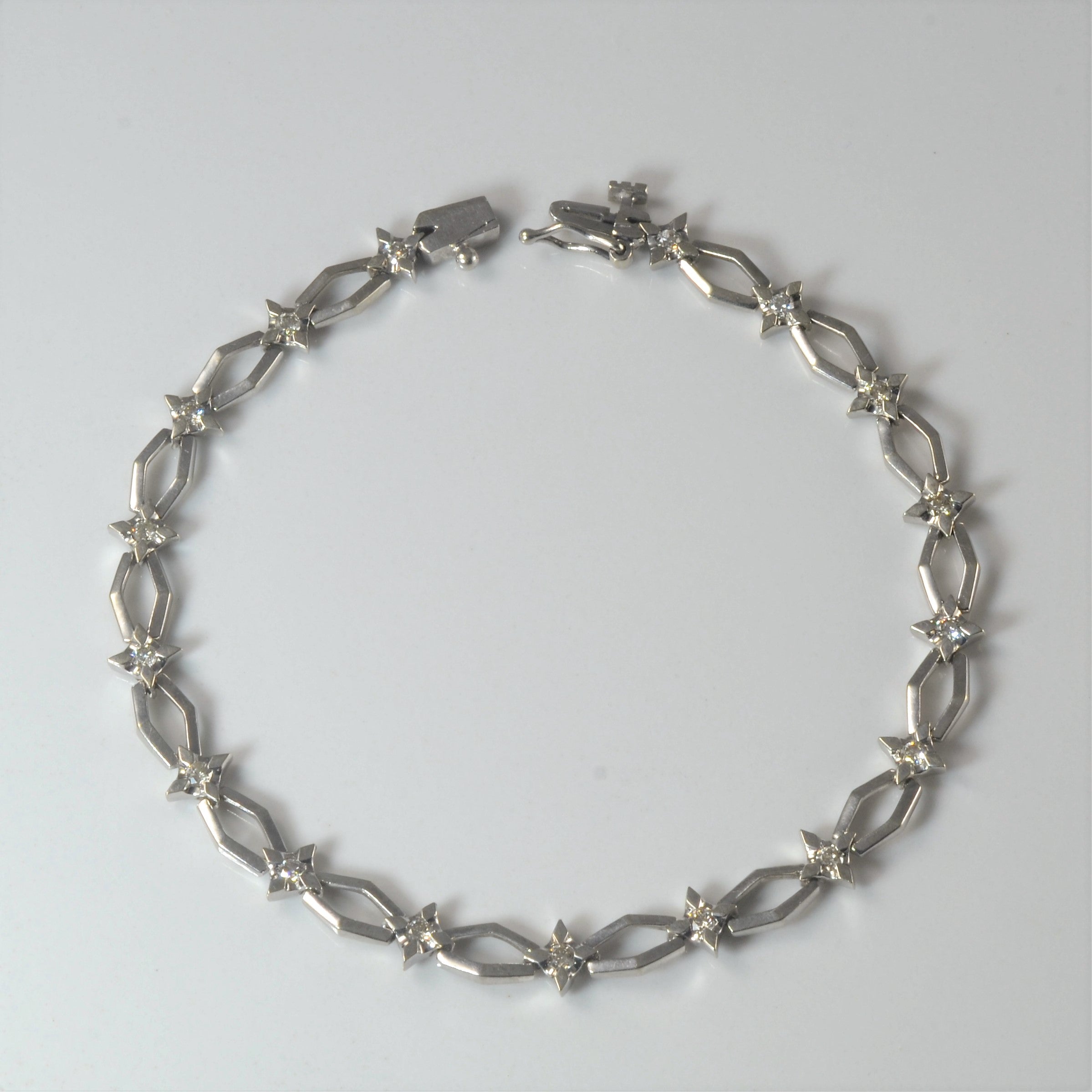 Star Set Diamond Bracelet | 0.34ctw | 7" |