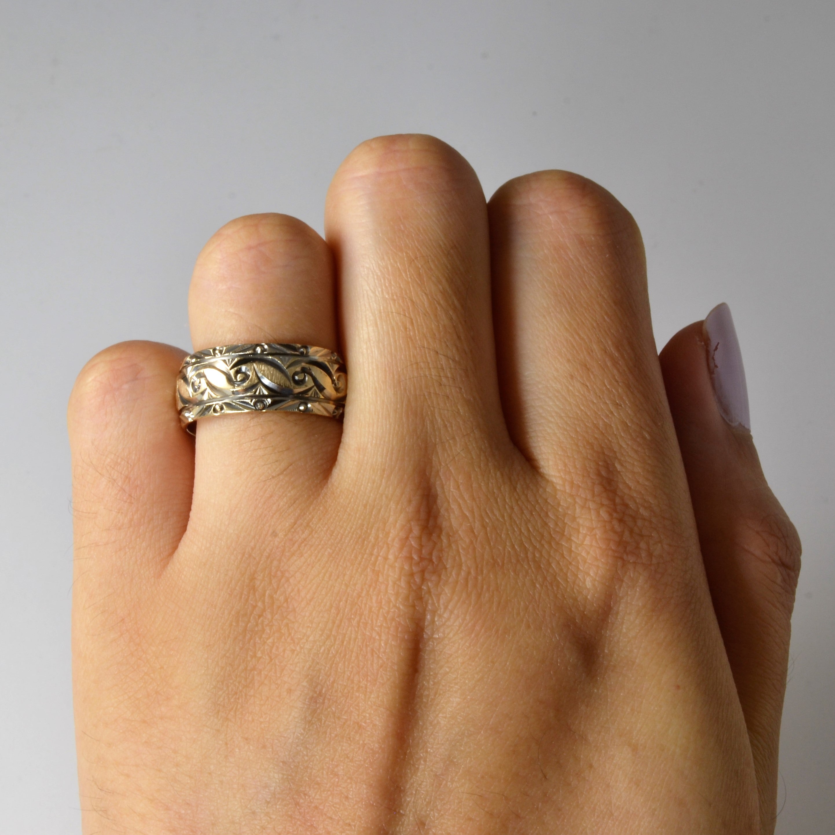 Alliance bicolore ornée | Taille 7,5 |