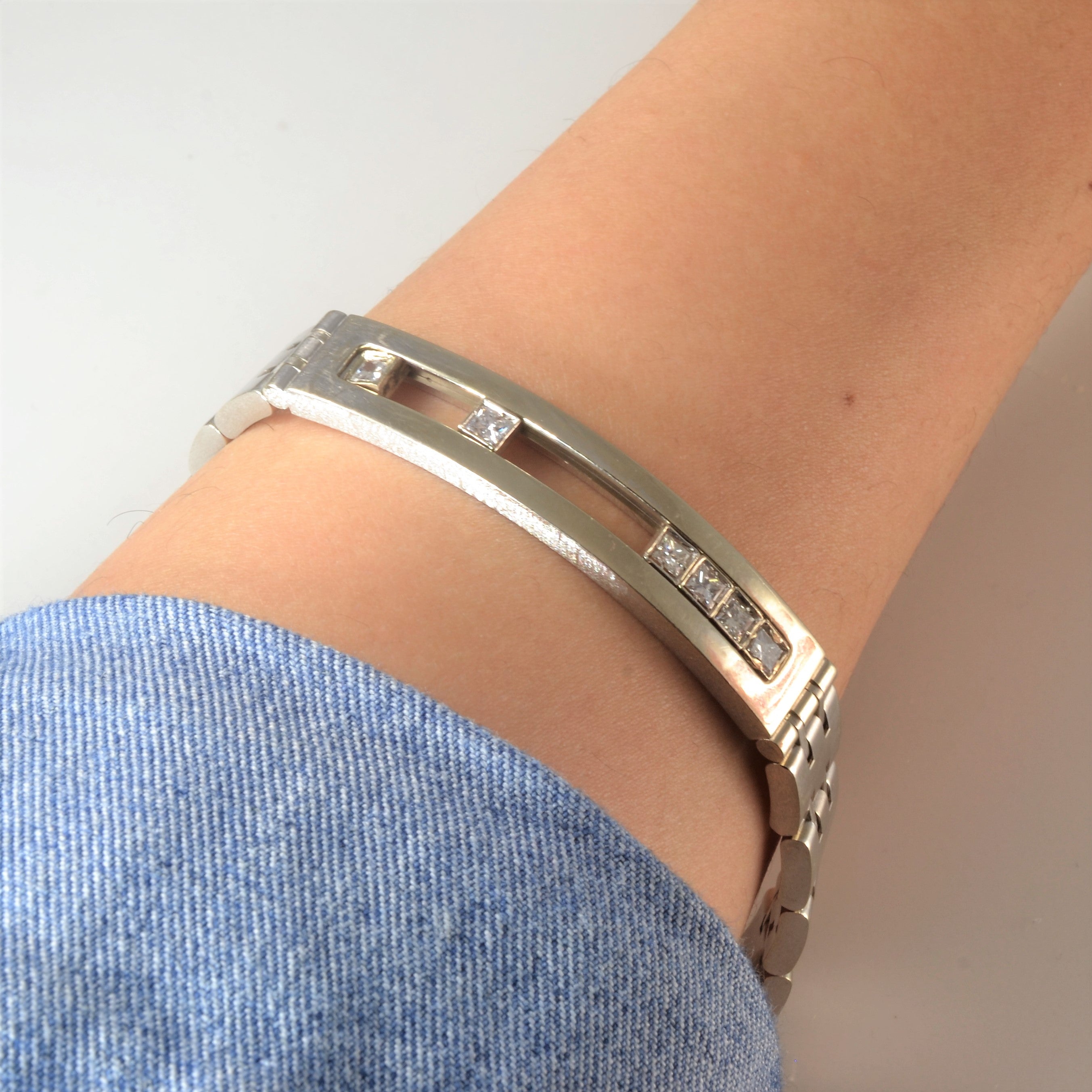 Princess Diamond Slider Bracelet | 1.26ctw | 8.5" |