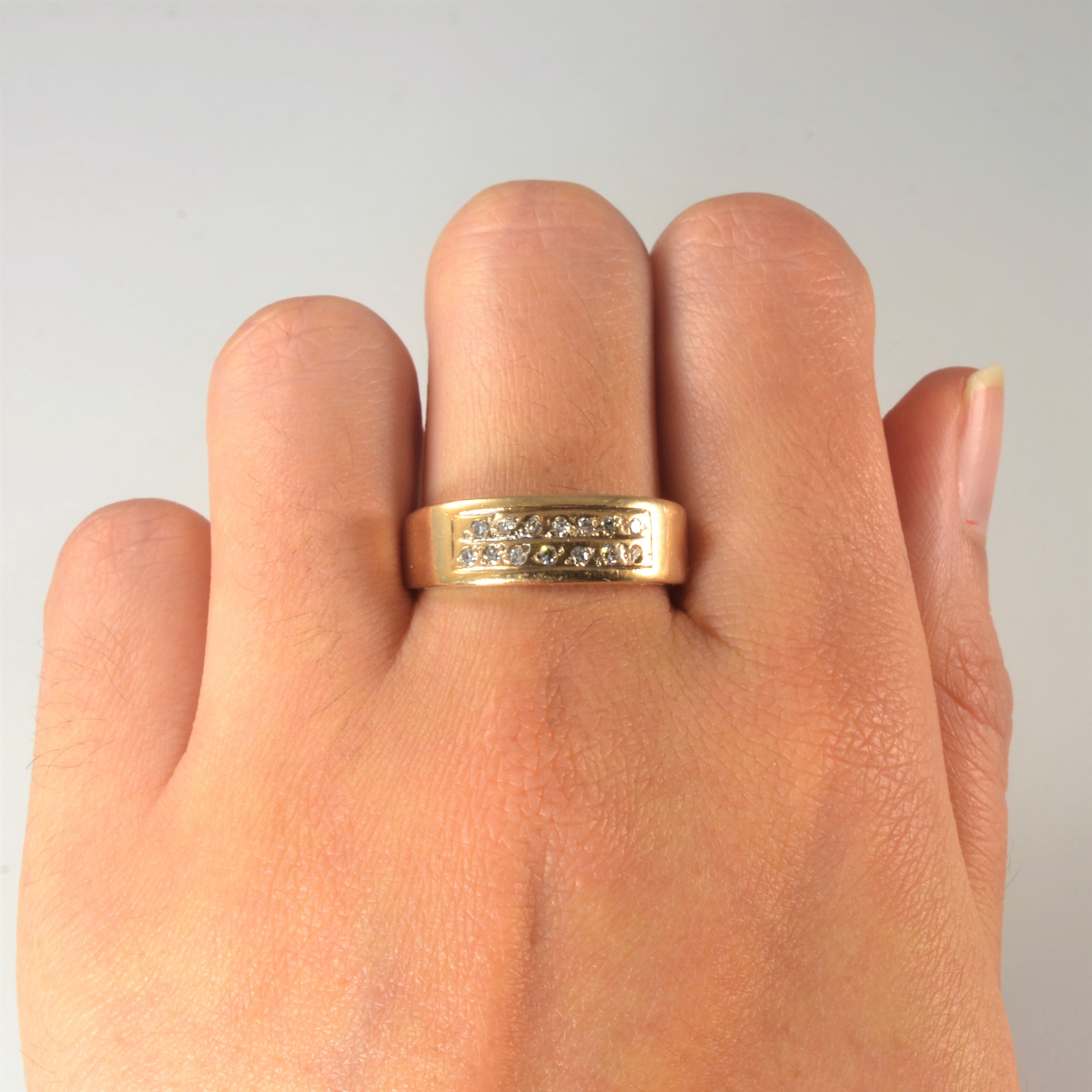 Double Row Diamond Band | 0.14ctw | SZ 9.25 |