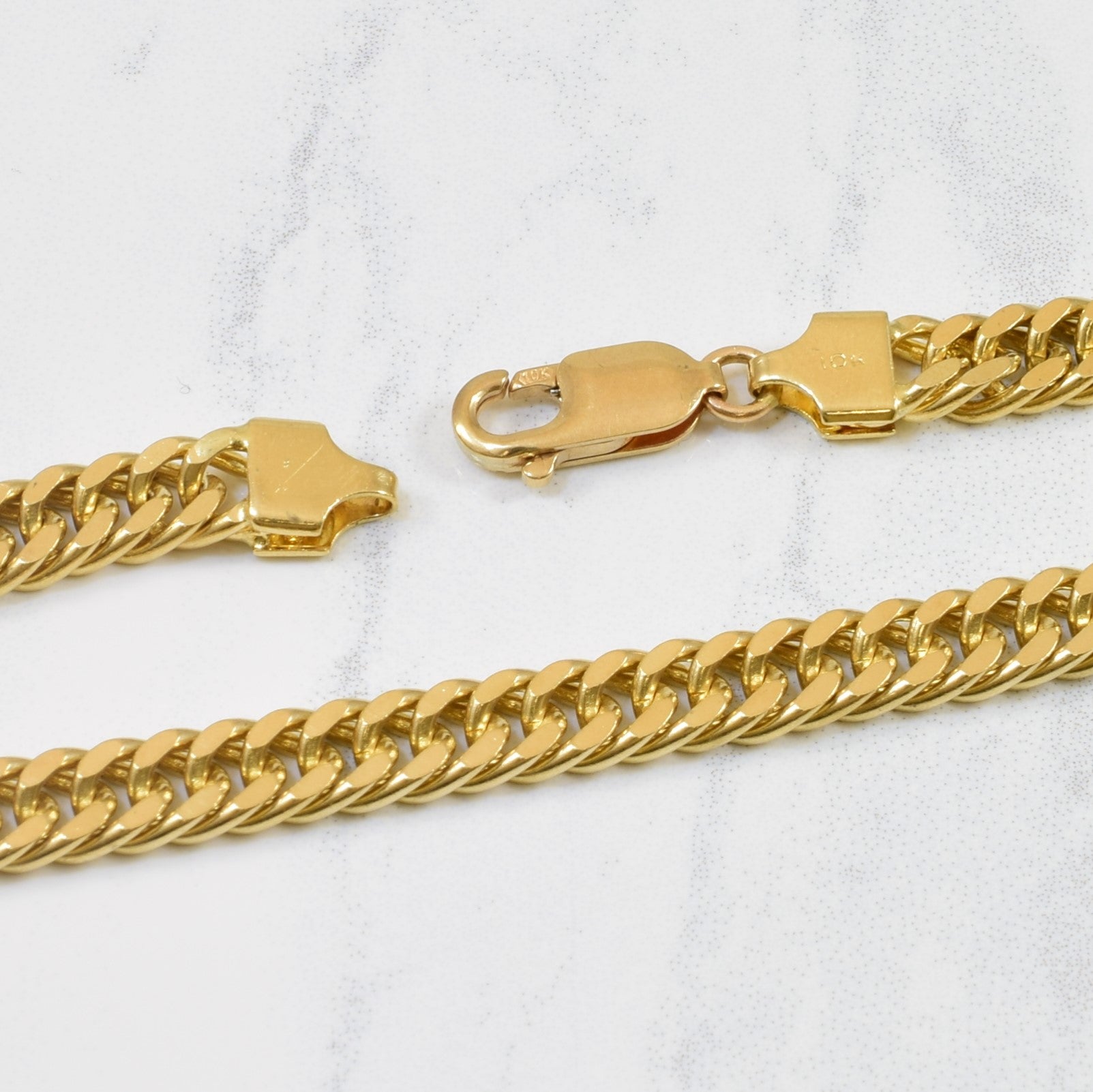 10k Yellow Gold Double Curb Link Chain | 19" |