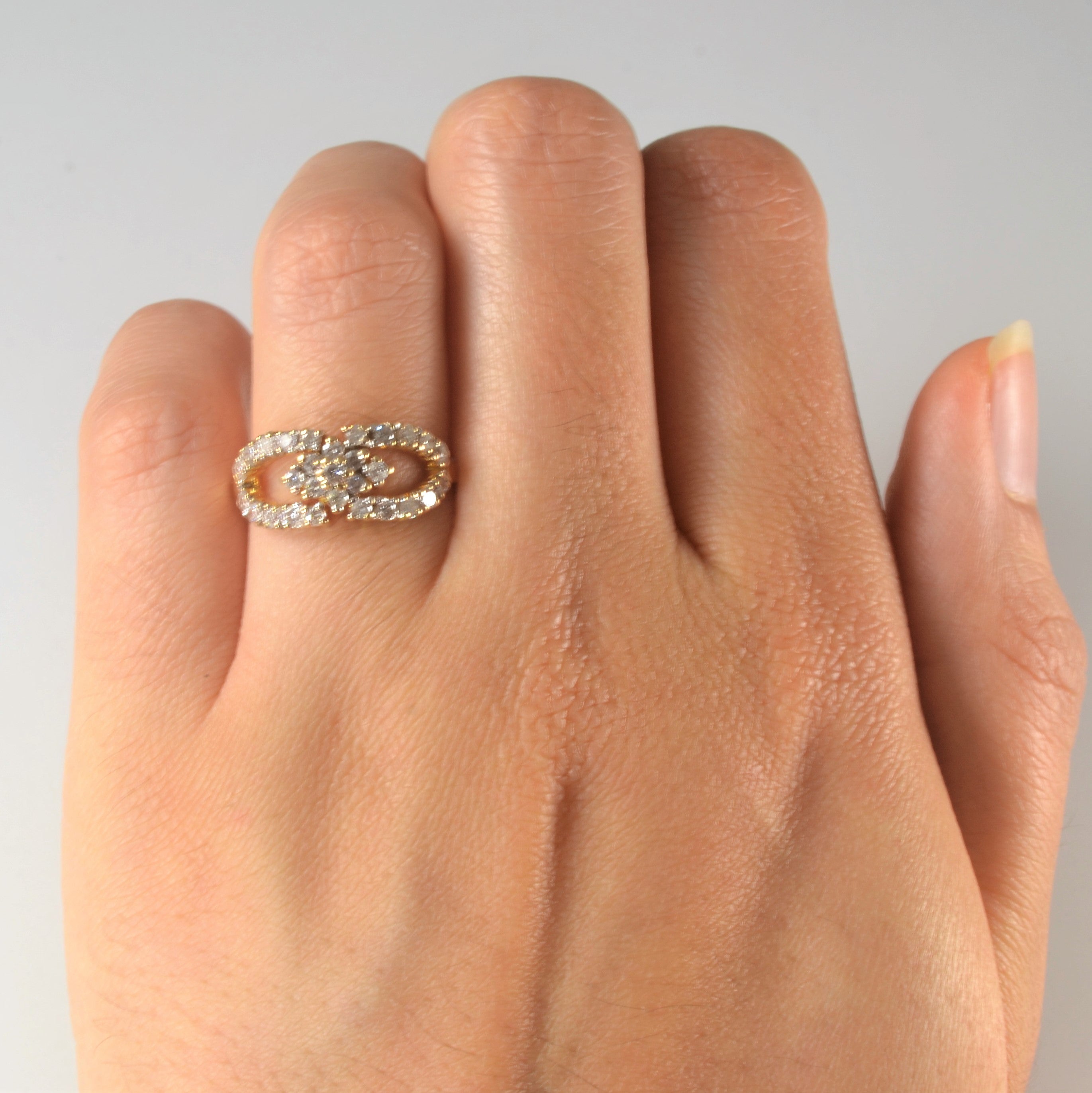 Pave Diamond Cluster Ring | 0.65ctw | SZ 5.75 |