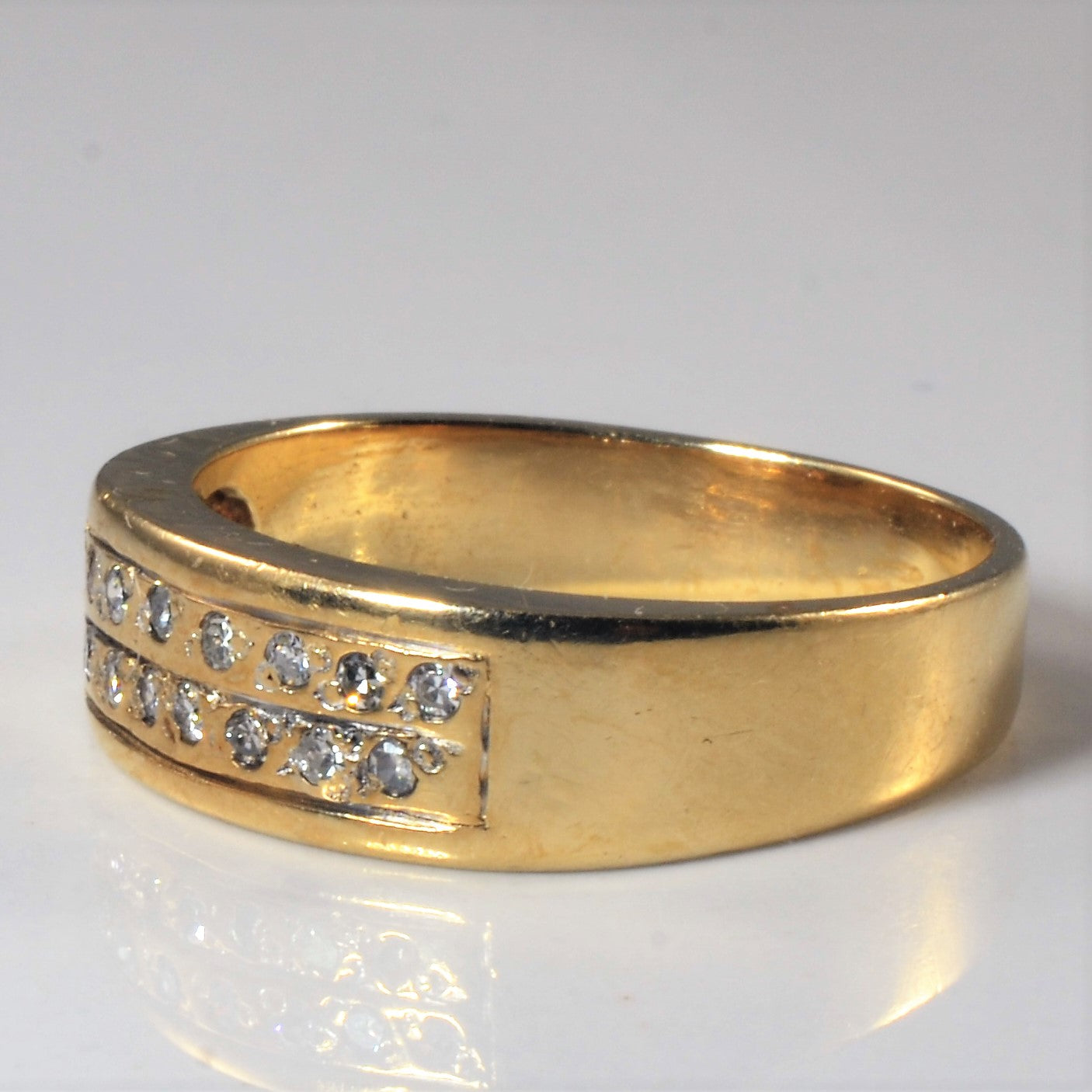 Double Row Diamond Band | 0.14ctw | SZ 9.25 |