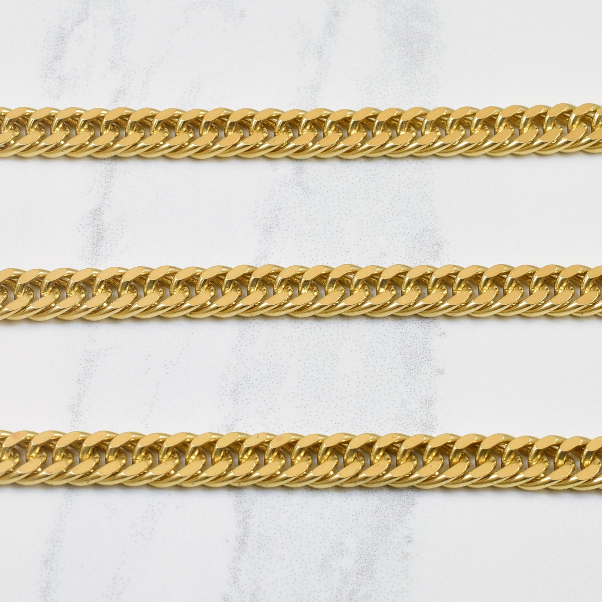 10k Yellow Gold Double Curb Link Chain | 19" |