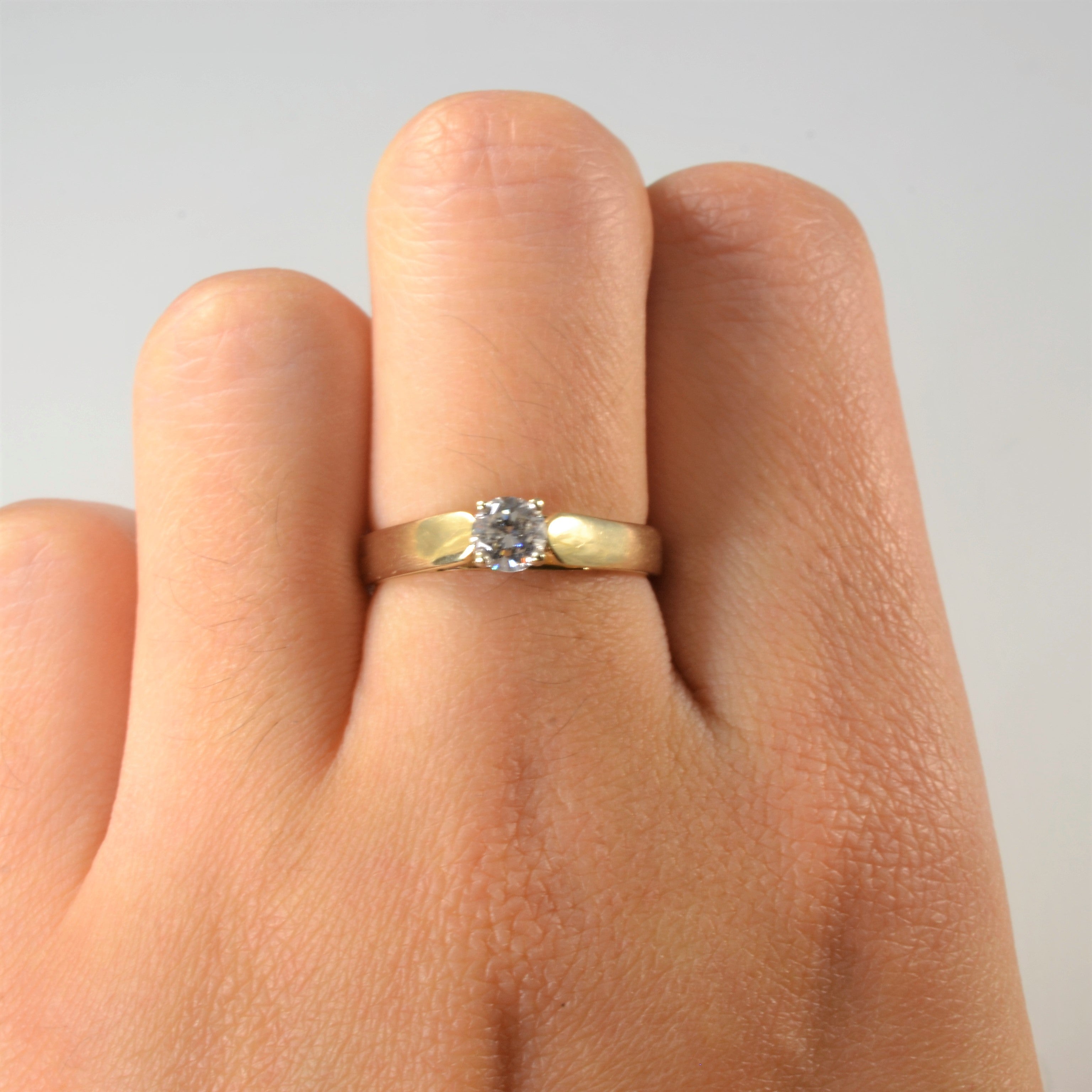 Solitaire Diamond Engagement Ring | 0.35ct | SZ 6.75 |