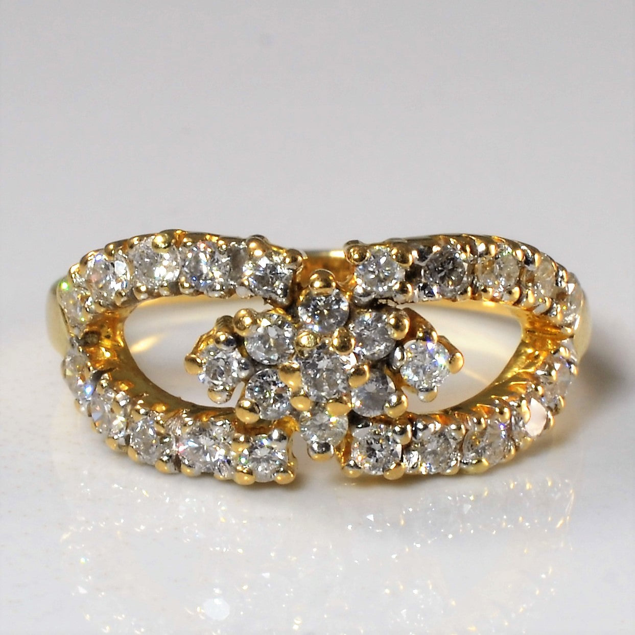 Pave Diamond Cluster Ring | 0.65ctw | SZ 5.75 |