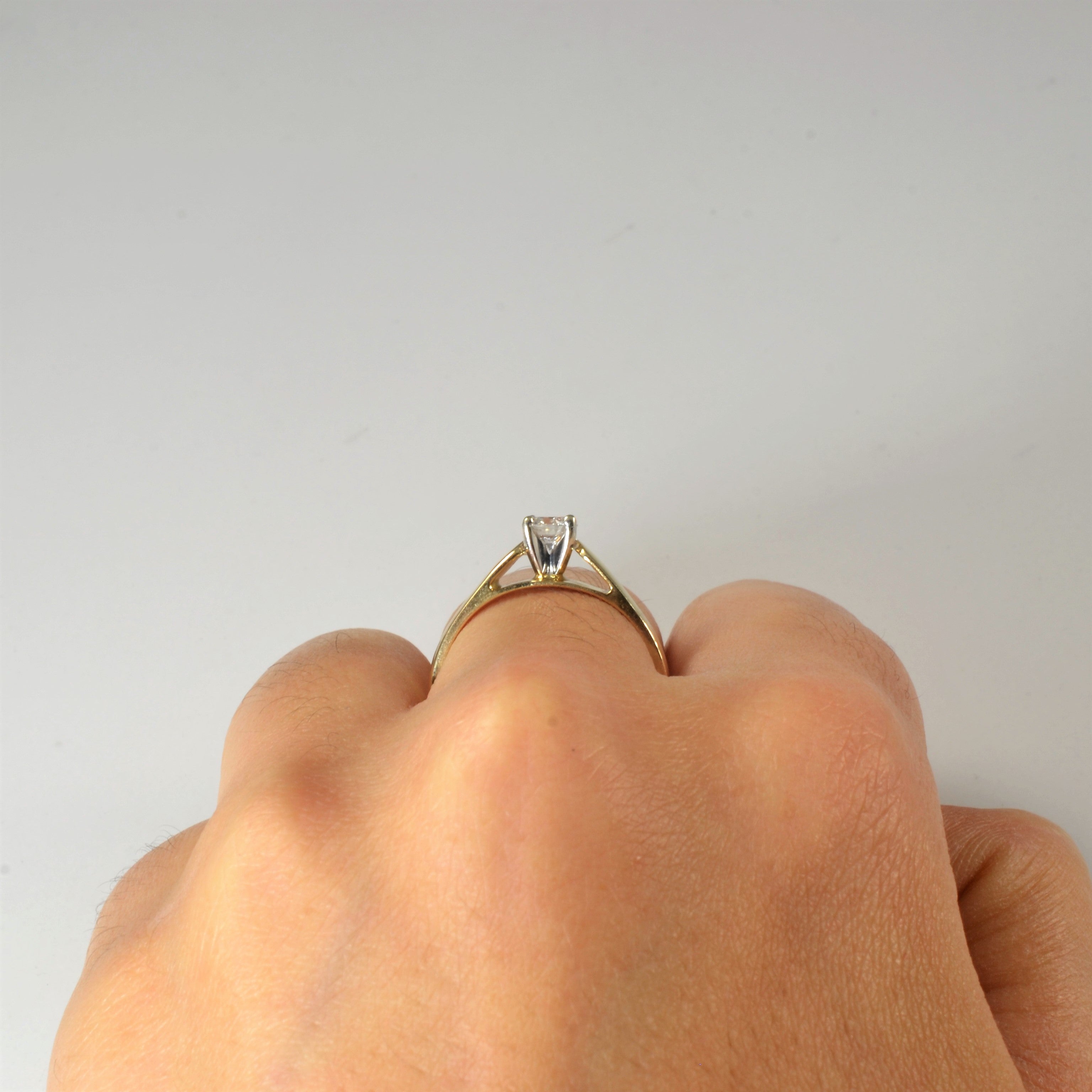 Solitaire Diamond Engagement Ring | 0.35ct | SZ 6.75 |