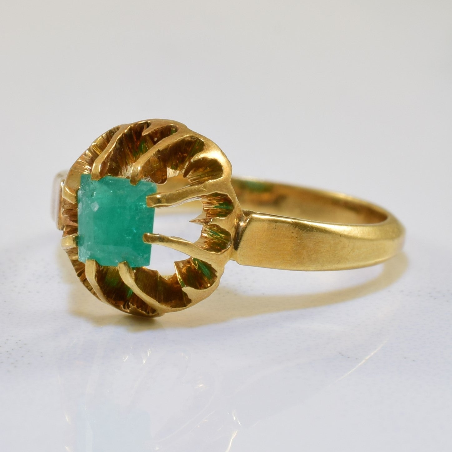 Prong Set Solitaire Emerald Ring | 0.28ct | SZ 5.5 |