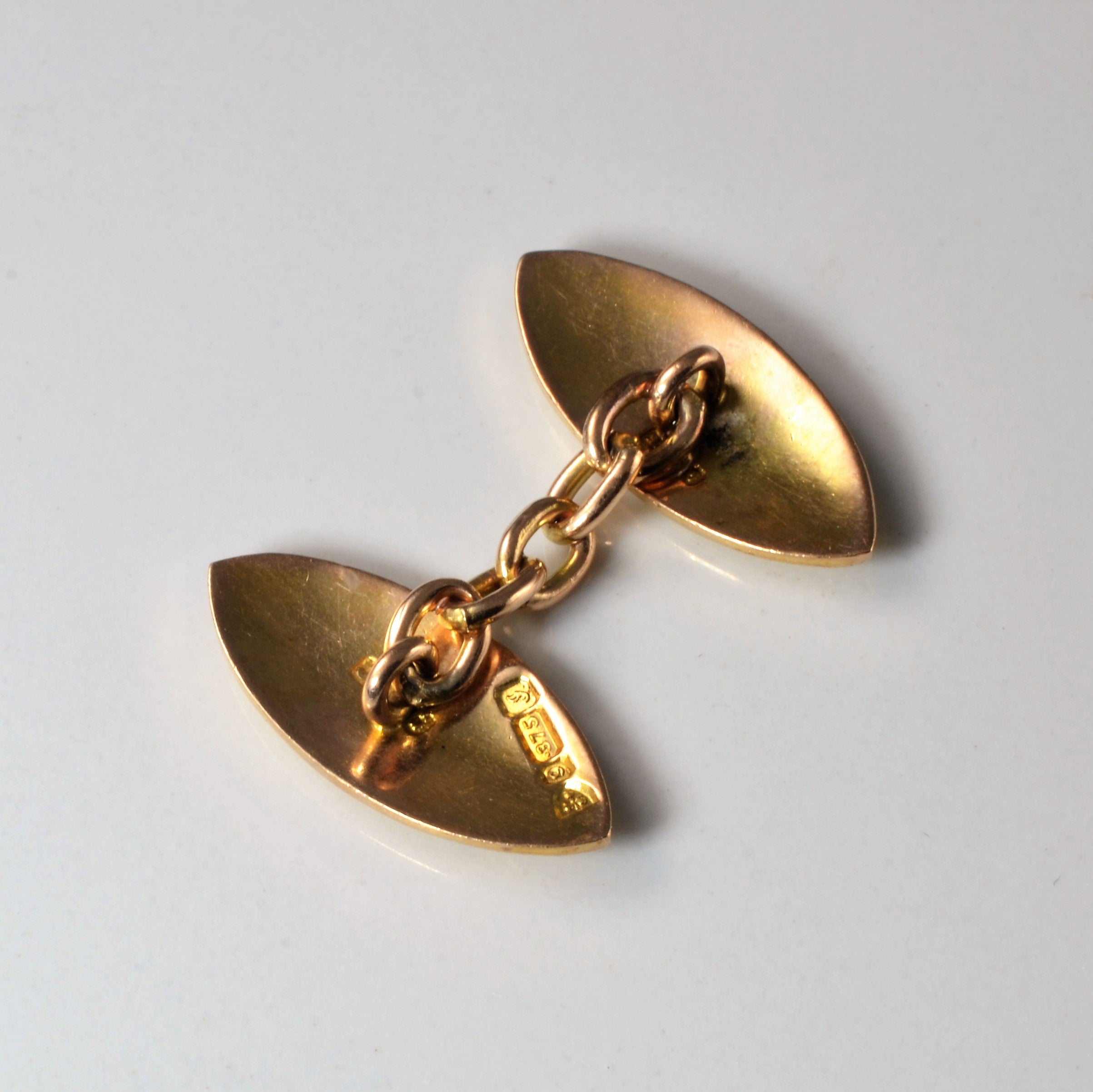 Boutons de manchette Chester en or 9 carats de 1909 |