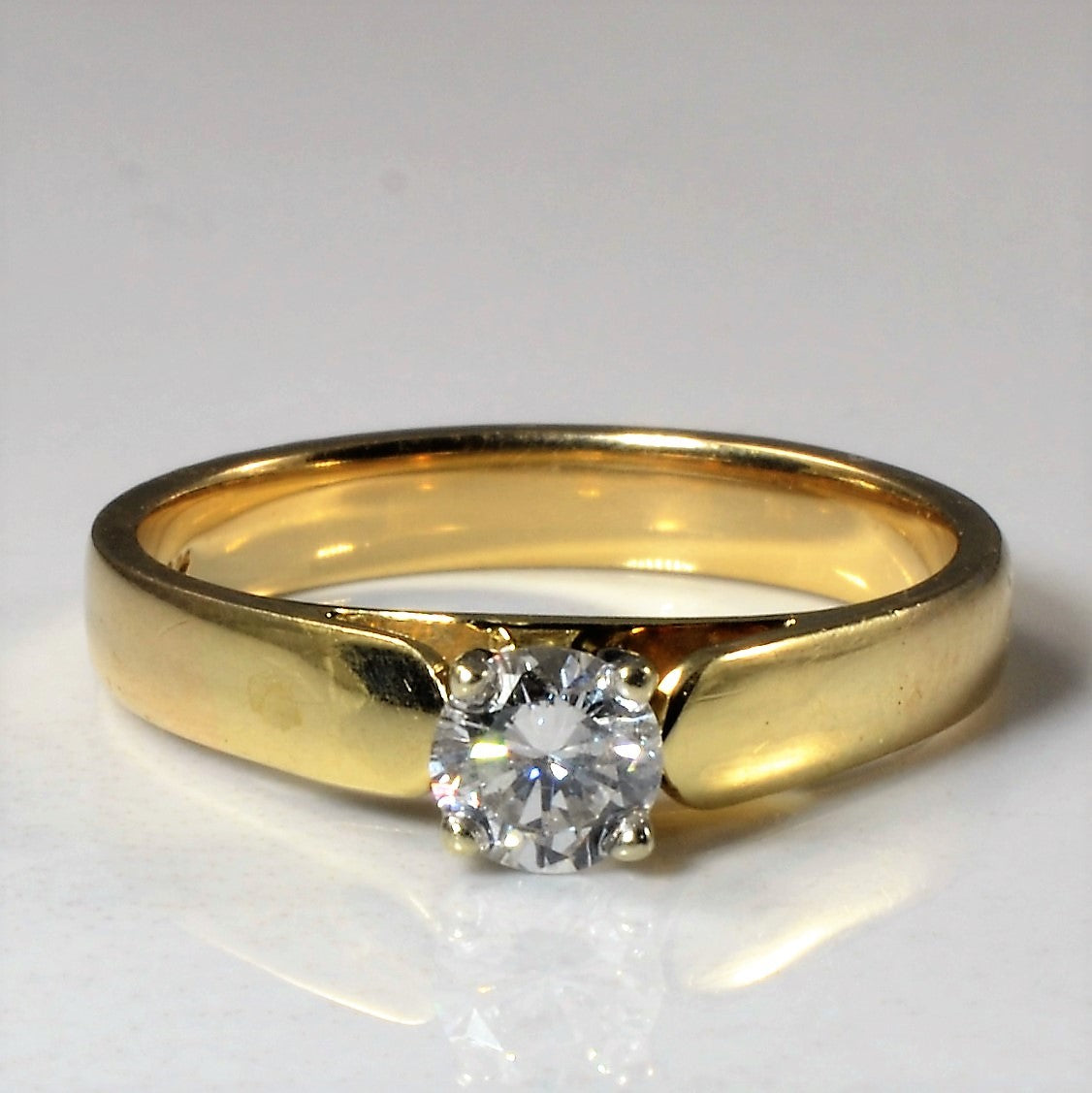 Solitaire Diamond Engagement Ring | 0.35ct | SZ 6.75 |