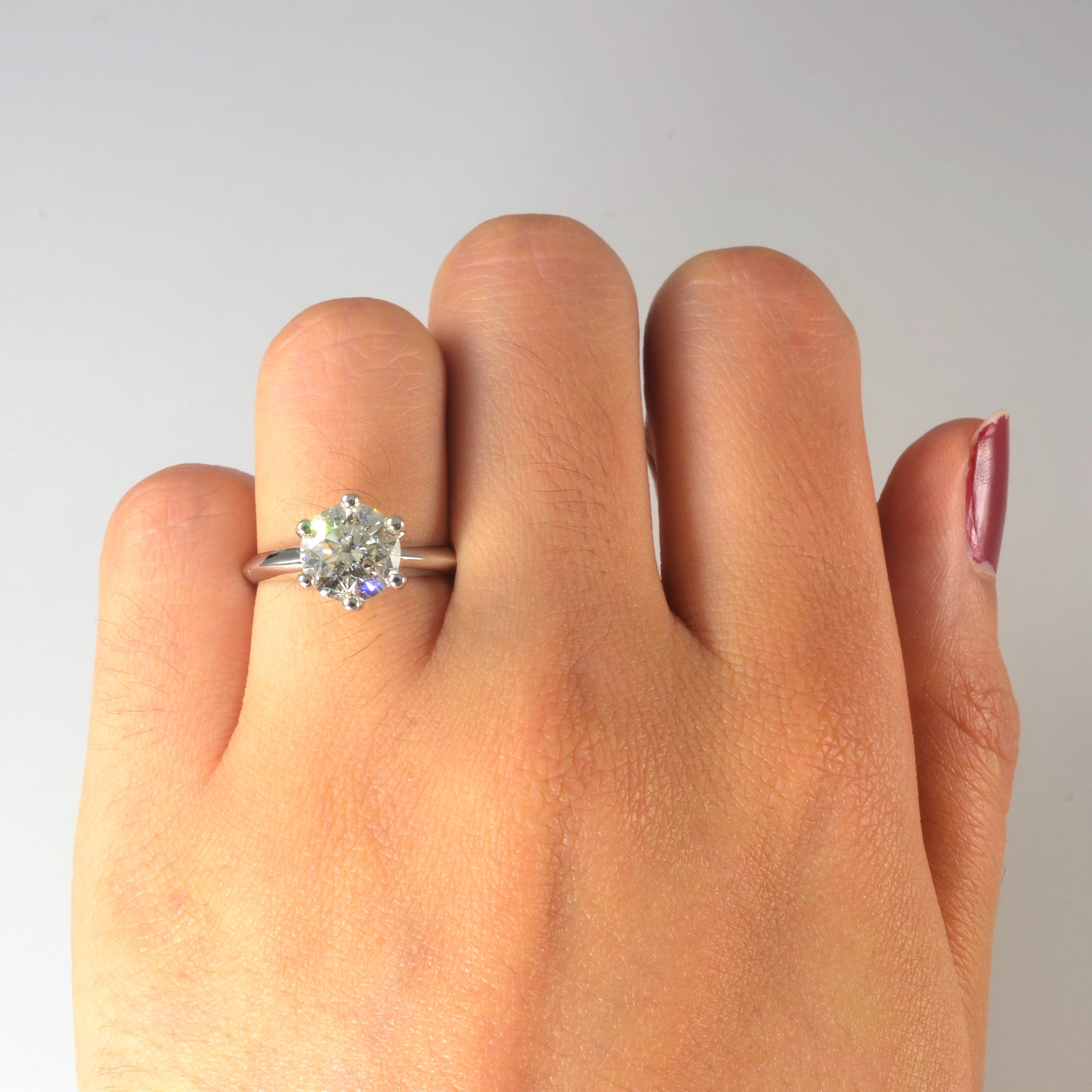 Six Prong Knife Edge Solitaire Diamond Ring | 2.00ct | SZ 5.5 |