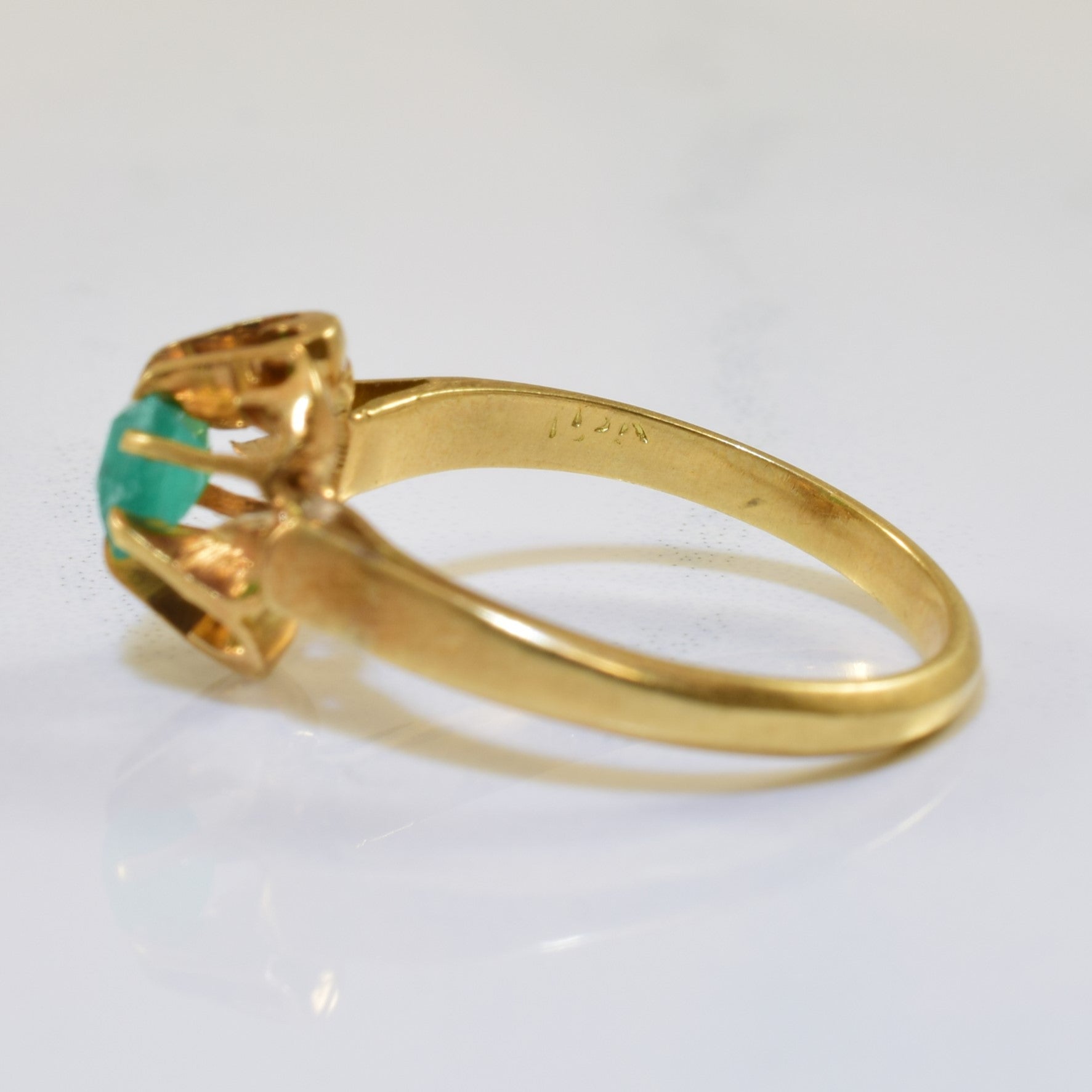 Prong Set Solitaire Emerald Ring | 0.28ct | SZ 5.5 |