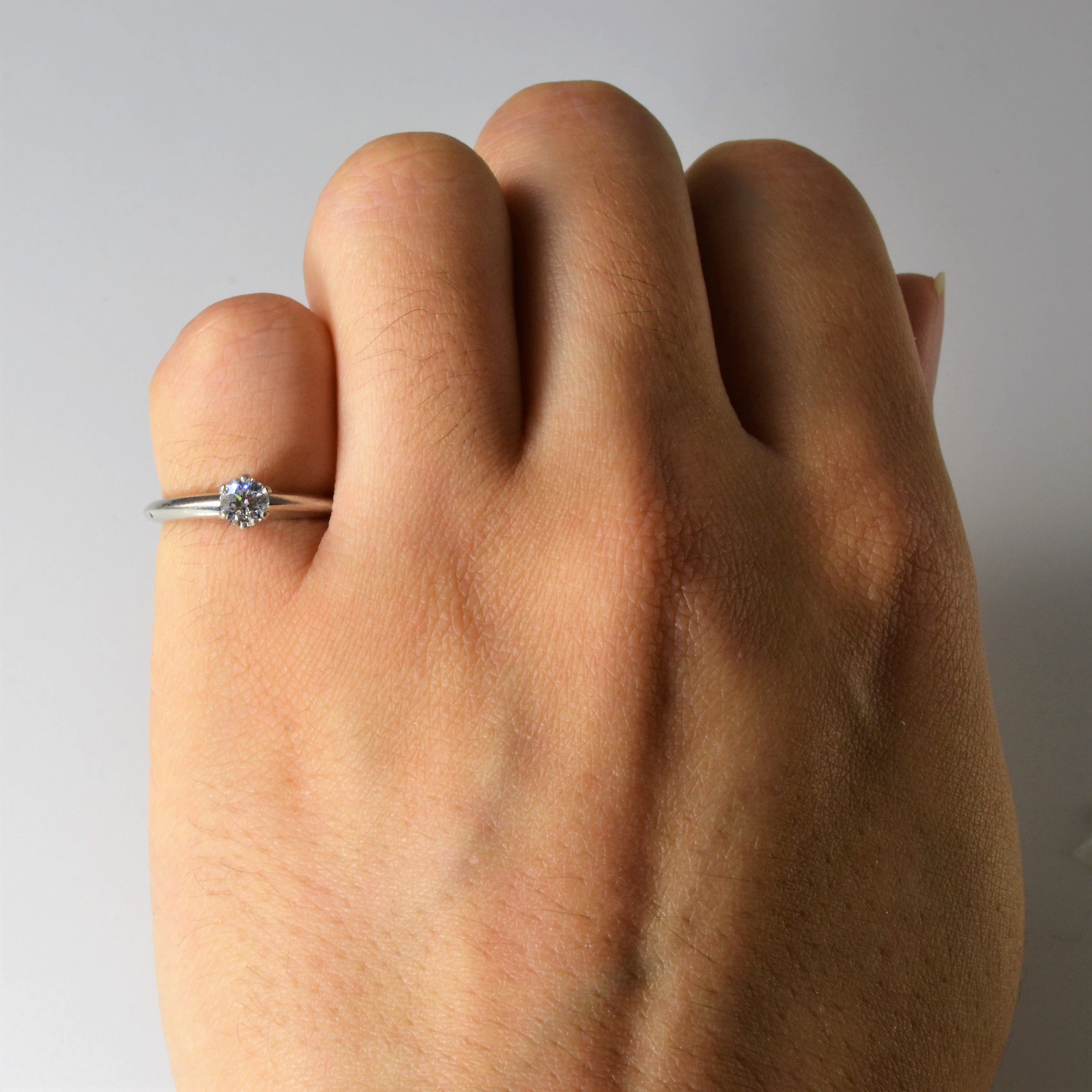 Tiffany & Co.' Solitaire Diamond Platinum Ring | 0.24ct | SZ 3.5