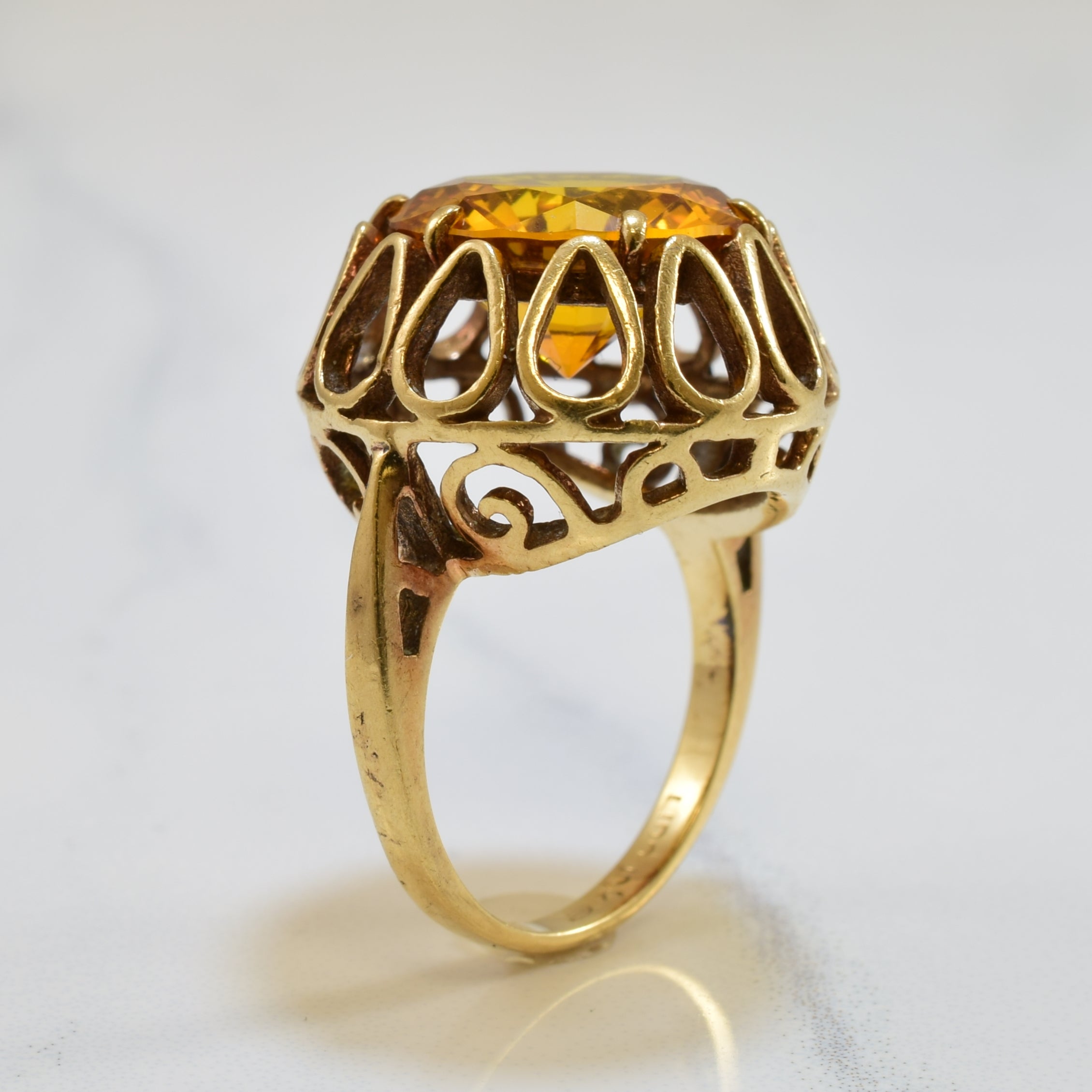 Citrine Cocktail Ring | 5.50ct | SZ 5 |