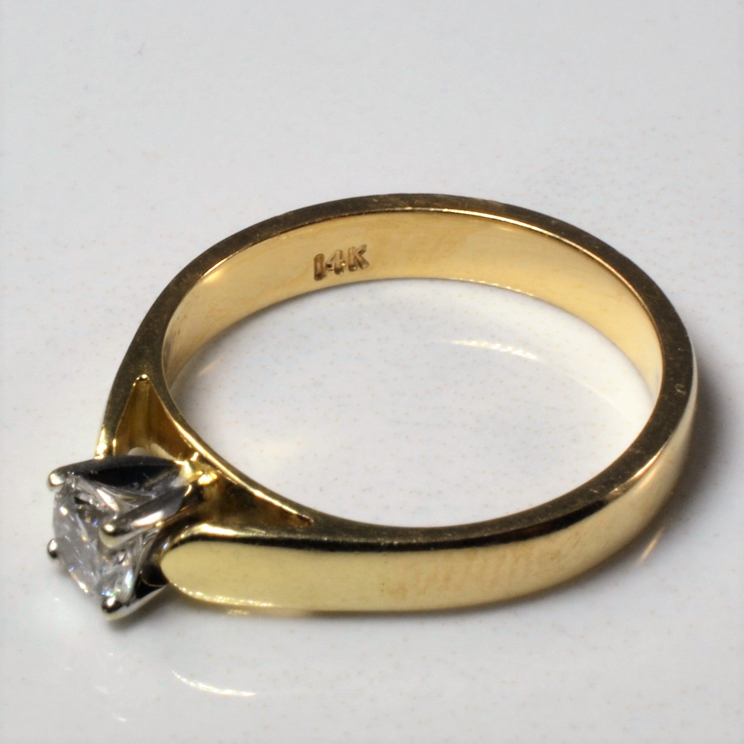 Solitaire Diamond Engagement Ring | 0.35ct | SZ 6.75 |